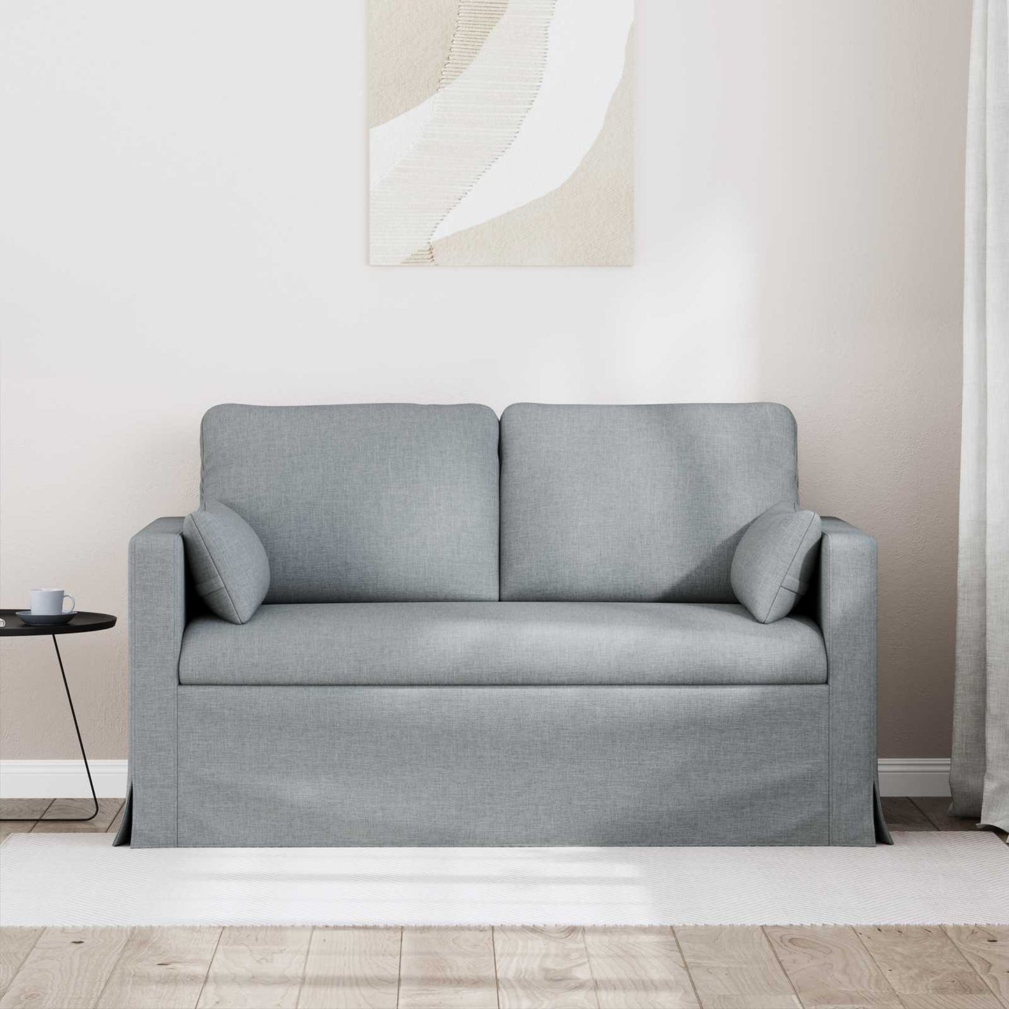 Bank Lichtgrijs 139 x 78 x 80 cm Stof is nu te koop bij PeponiXL, paradijselijk wonen!