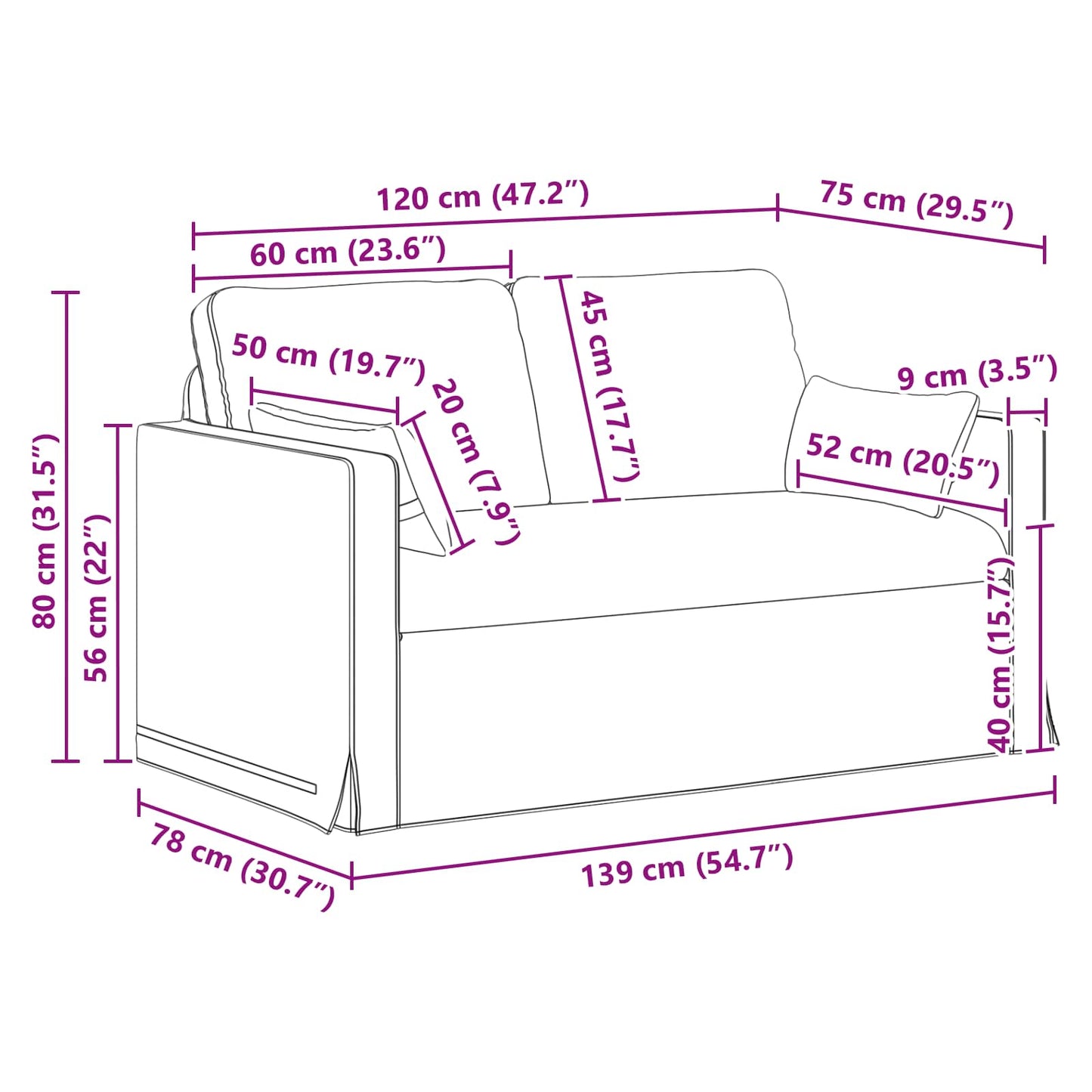 Bank Donkergrijs 139 x 78 x 80 cm Stof is nu te koop bij PeponiXL, paradijselijk wonen!