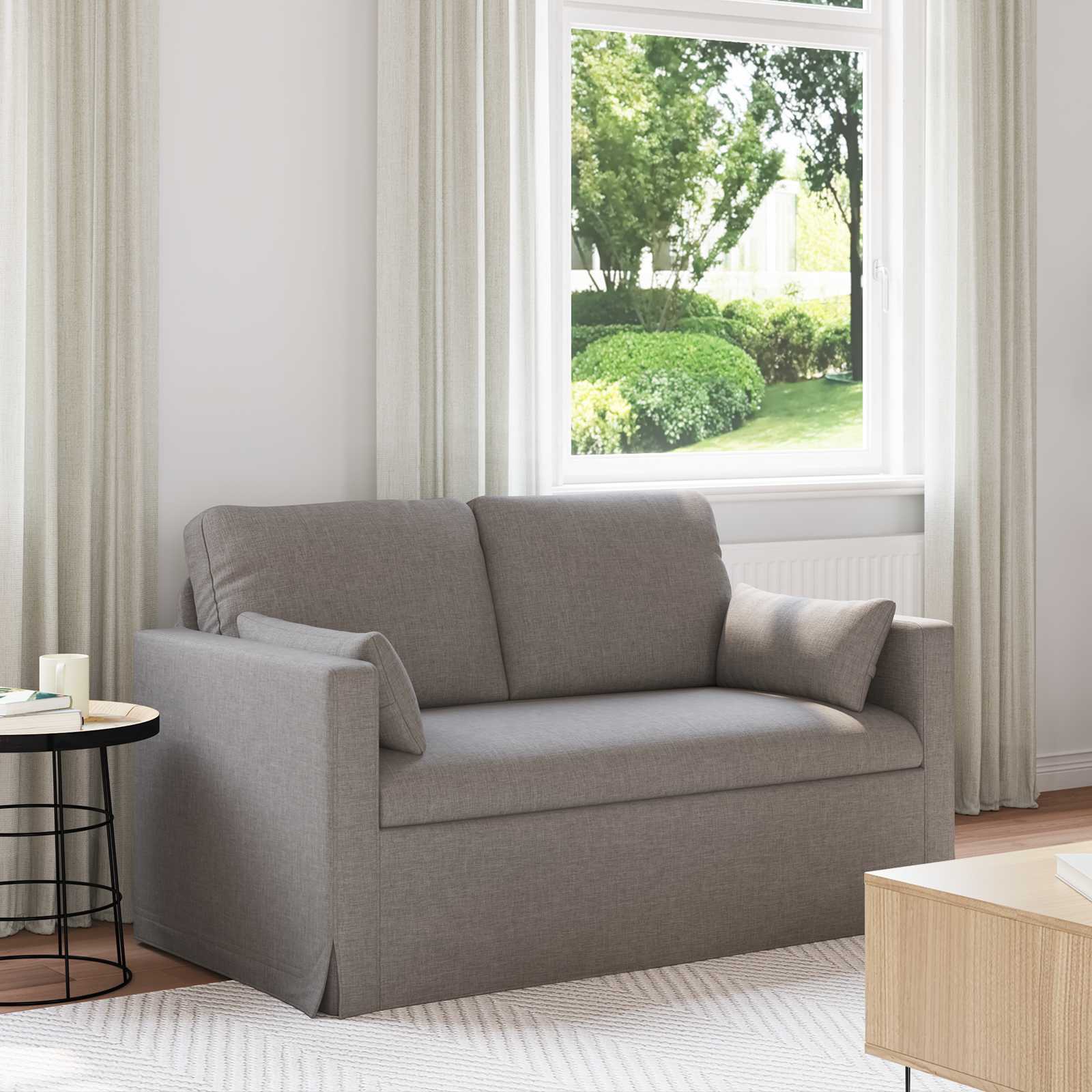 Bank Taupe 139 x 78 x 80 cm Stof is nu te koop bij PeponiXL, paradijselijk wonen!