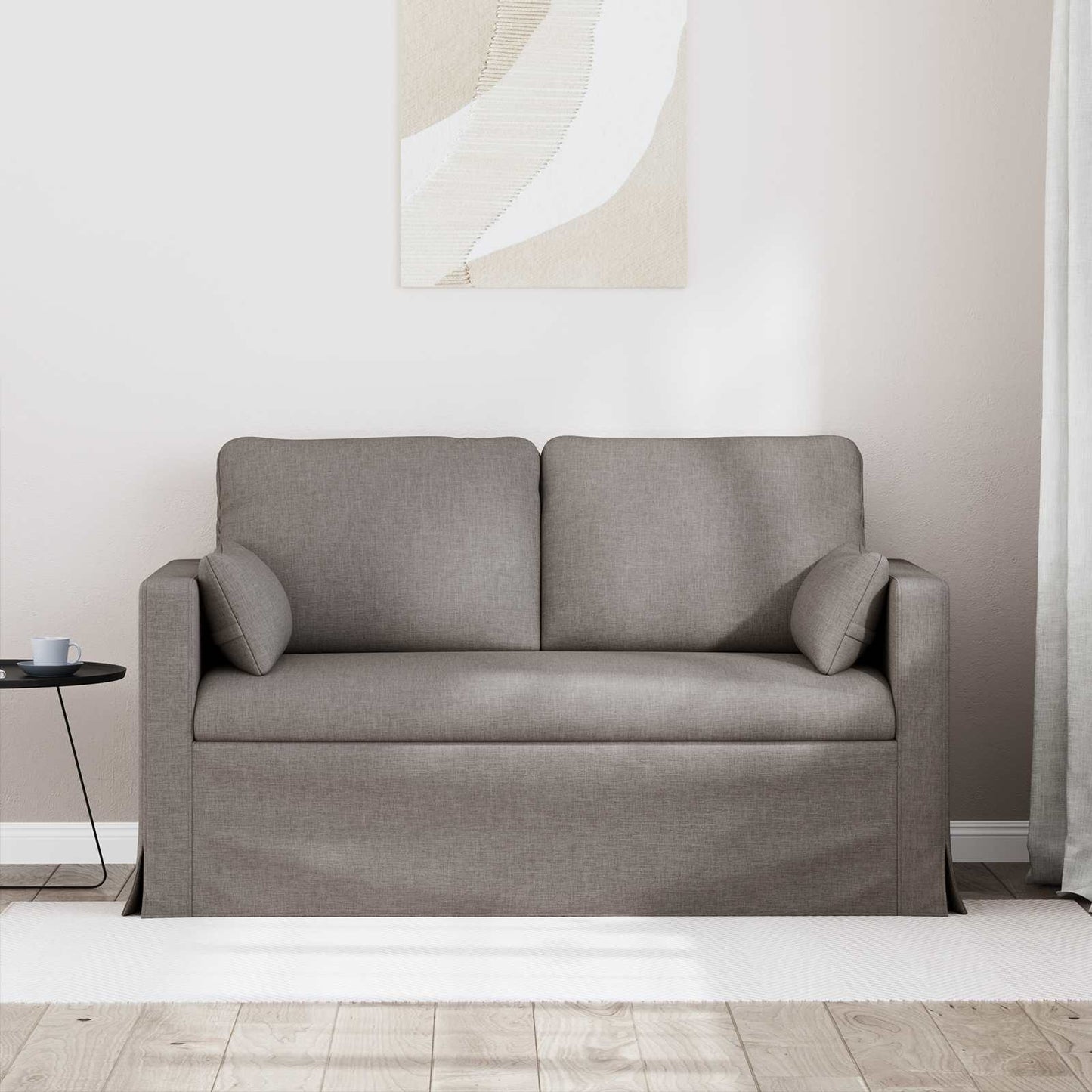 Bank Taupe 139 x 78 x 80 cm Stof is nu te koop bij PeponiXL, paradijselijk wonen!