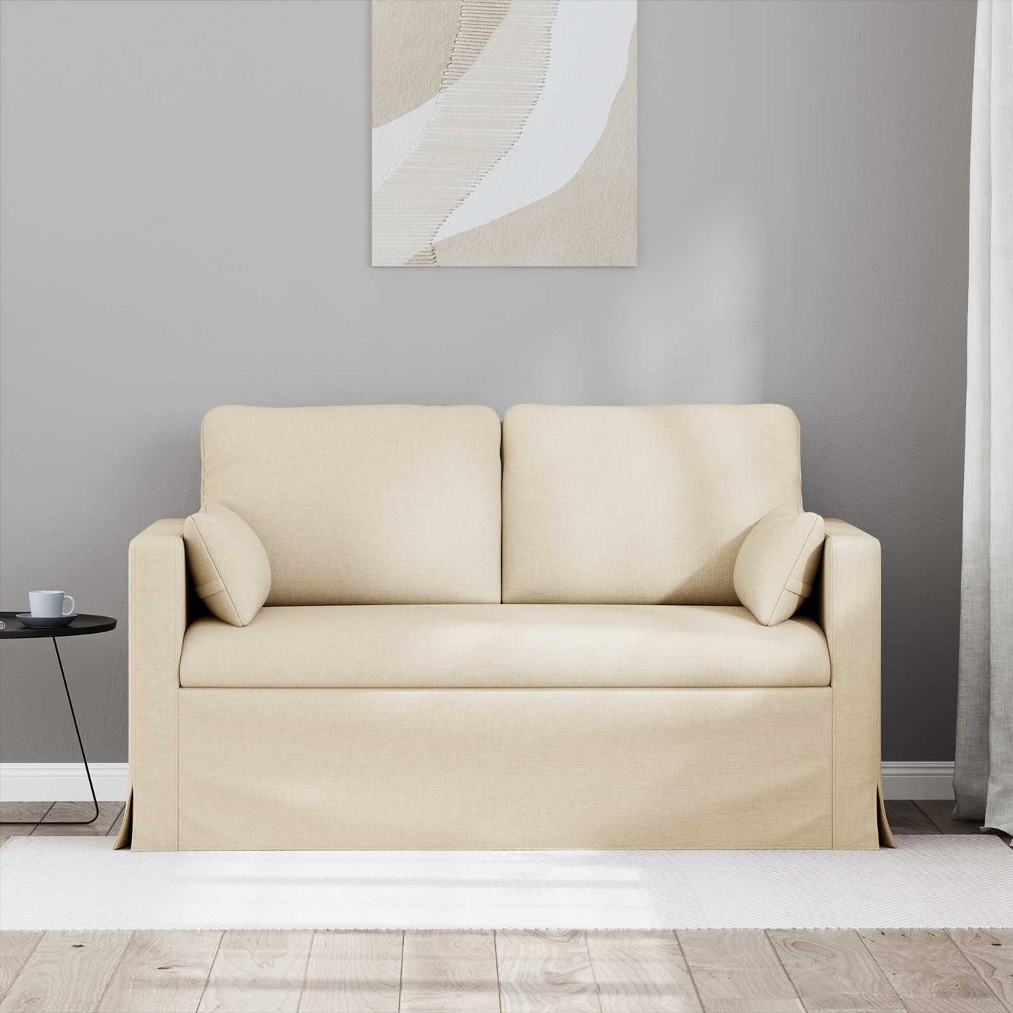 Bank Crème 139 x 78 x 80 cm Stof is nu te koop bij PeponiXL, paradijselijk wonen!