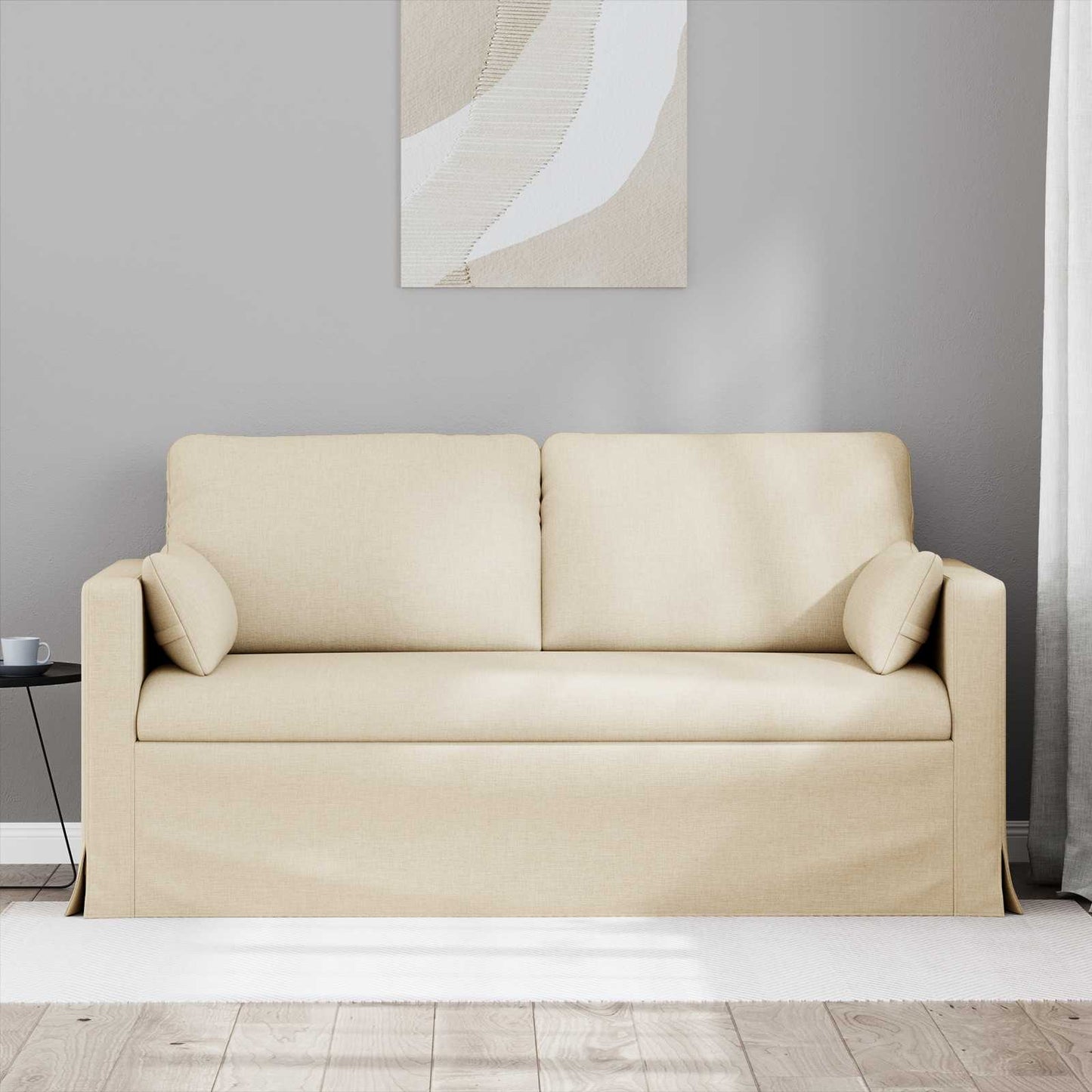 Bank Crème 158 x 78 x 80 cm Stof is nu te koop bij PeponiXL, paradijselijk wonen!