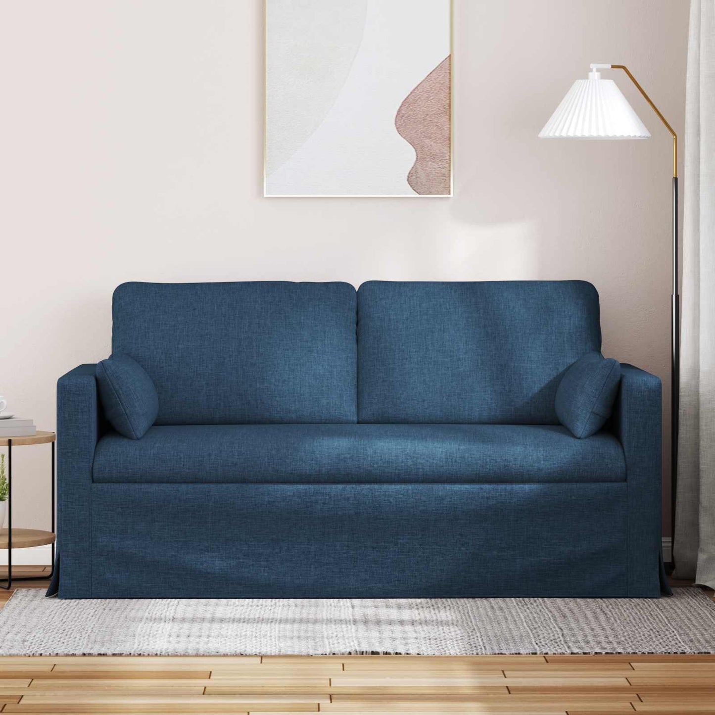 Bank Blauw 158 x 78 x 80 cm Stof is nu te koop bij PeponiXL, paradijselijk wonen!