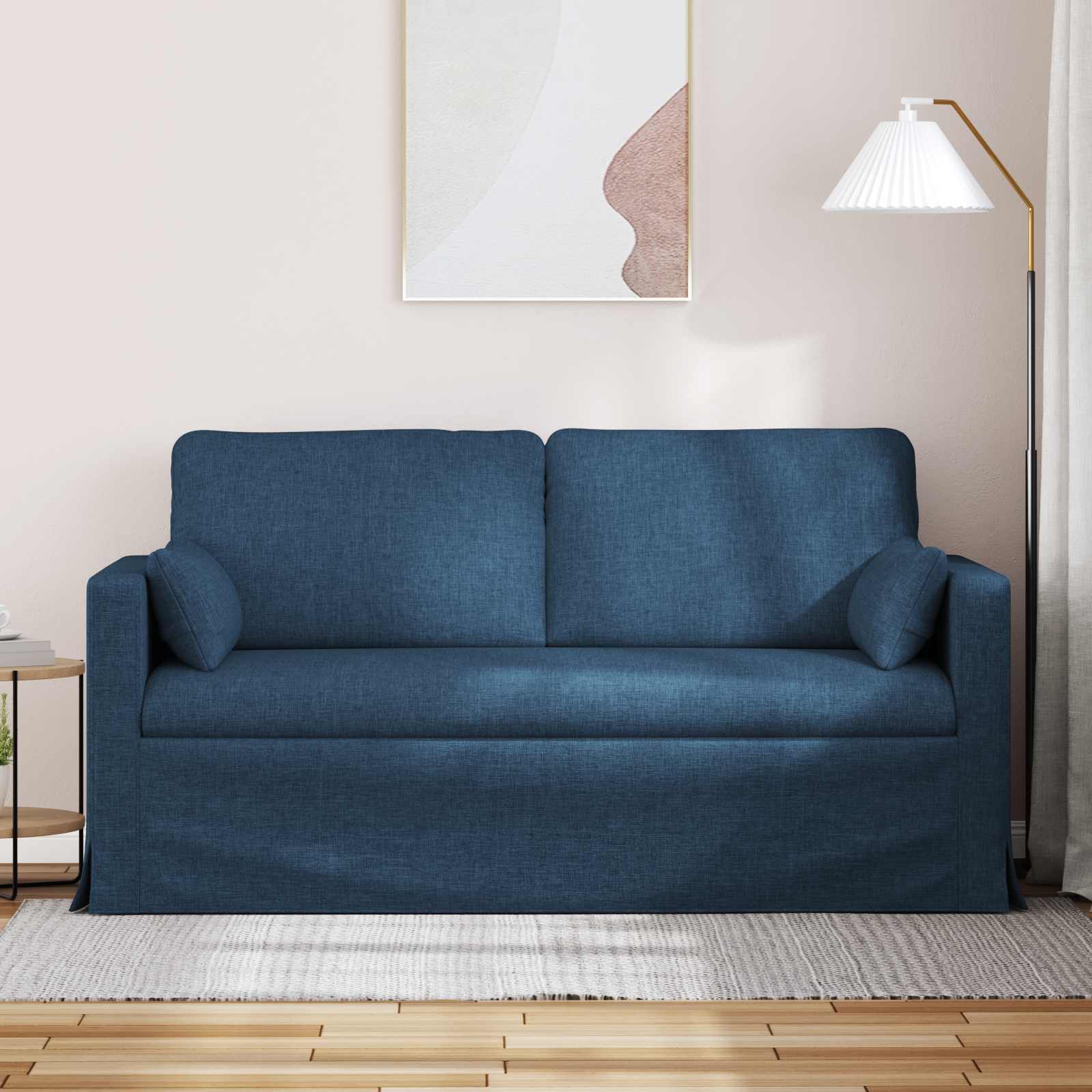 Bank Blauw 158 x 78 x 80 cm Stof is nu te koop bij PeponiXL, paradijselijk wonen!