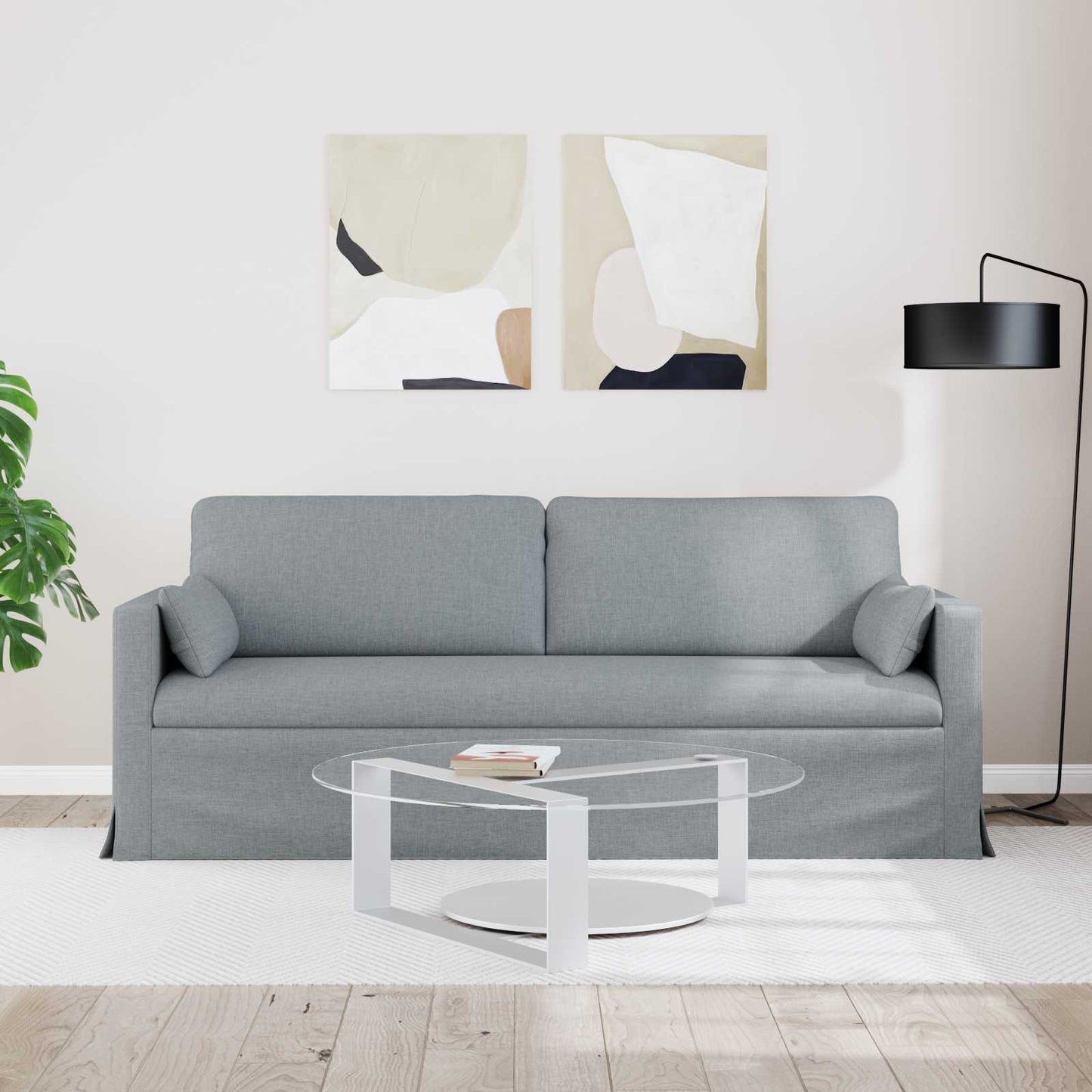 Bank Lichtgrijs 78 x 78 x 80 cm Stof is nu te koop bij PeponiXL, paradijselijk wonen!