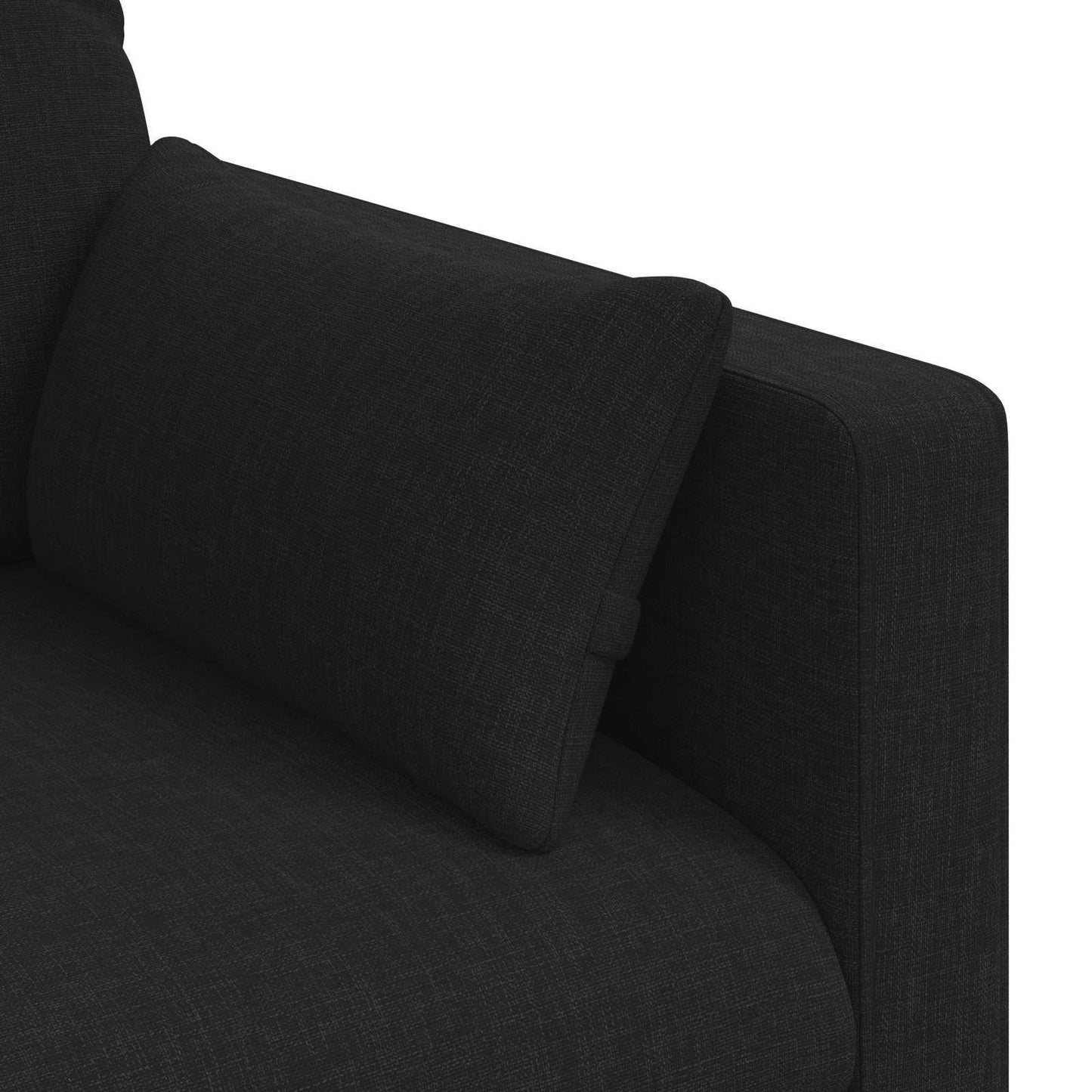 Bank Zwart 198 x 78 x 80 cm Stof is nu te koop bij PeponiXL, paradijselijk wonen!