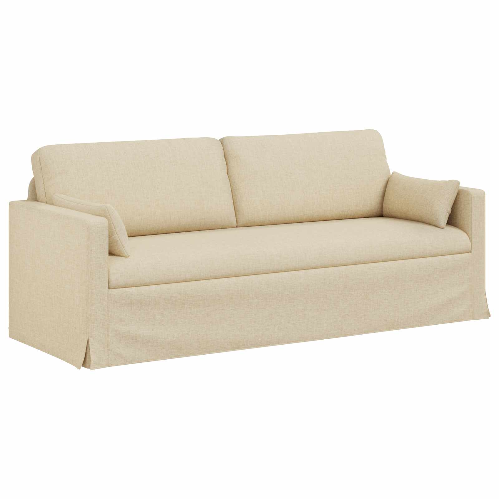 Bank Crème 198 x 78 x 80 cm Stof is nu te koop bij PeponiXL, paradijselijk wonen!