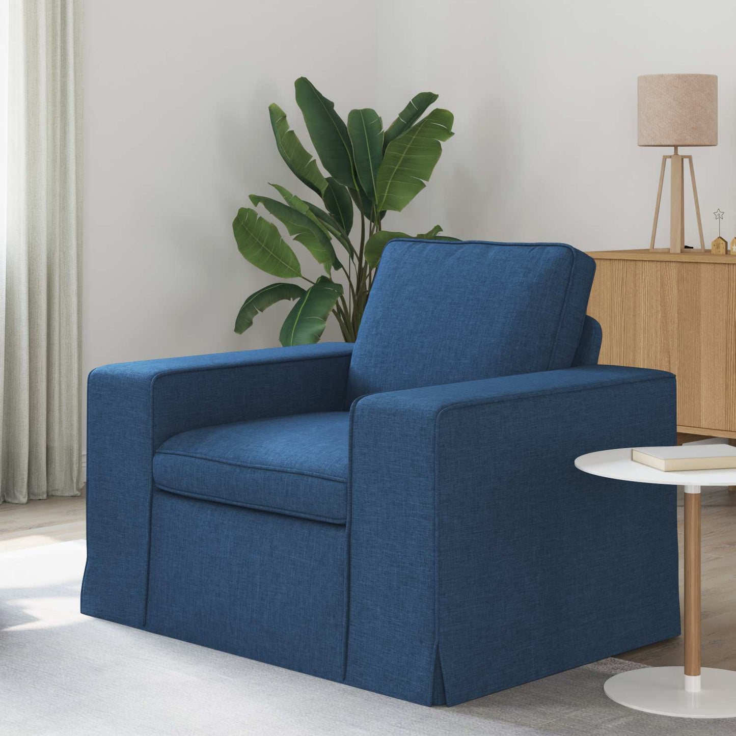Bank Blauw 103 x 80 x 82 cm Stof is nu te koop bij PeponiXL, paradijselijk wonen!
