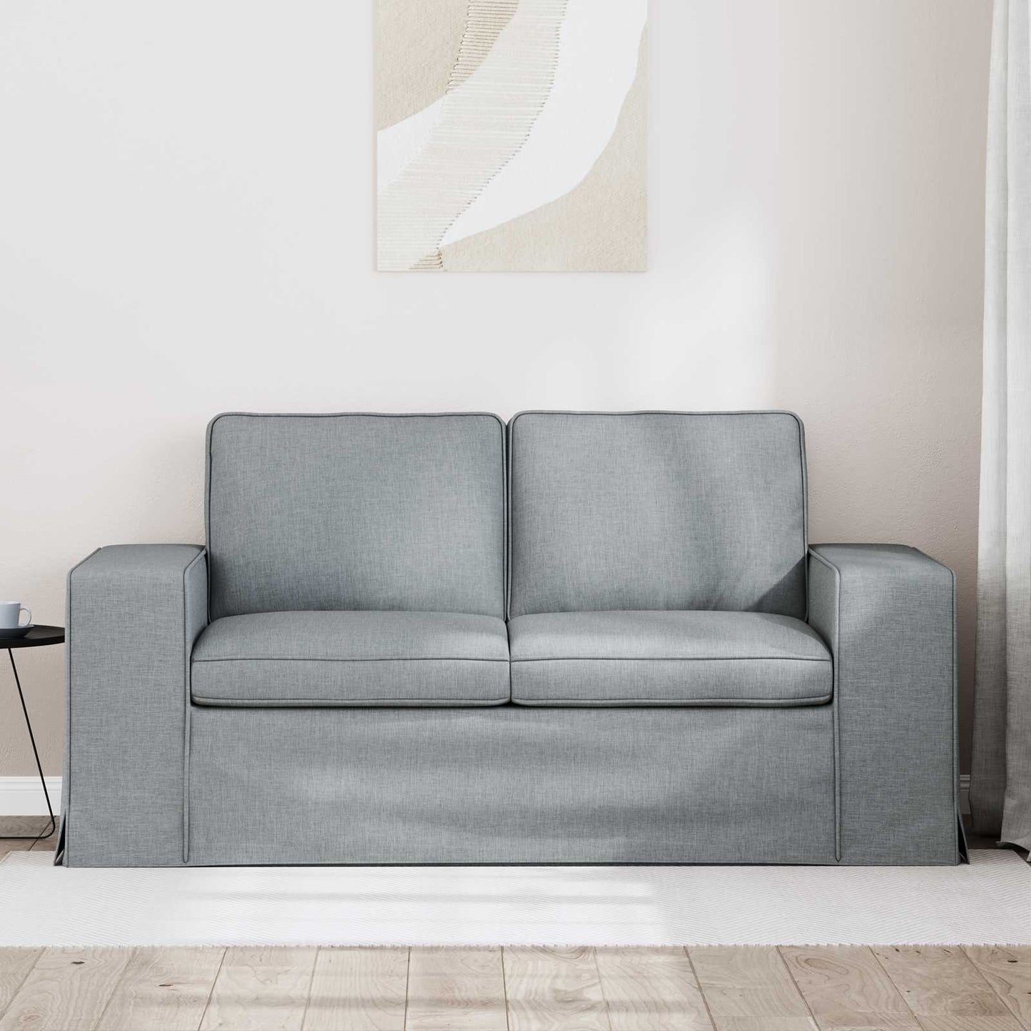 Bank Lichtgrijs 162 x 80 x 82 cm Stof is nu te koop bij PeponiXL, paradijselijk wonen!
