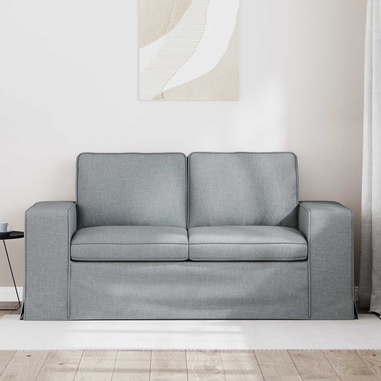 Bank Lichtgrijs 162 x 80 x 82 cm Stof is nu te koop bij PeponiXL, paradijselijk wonen!