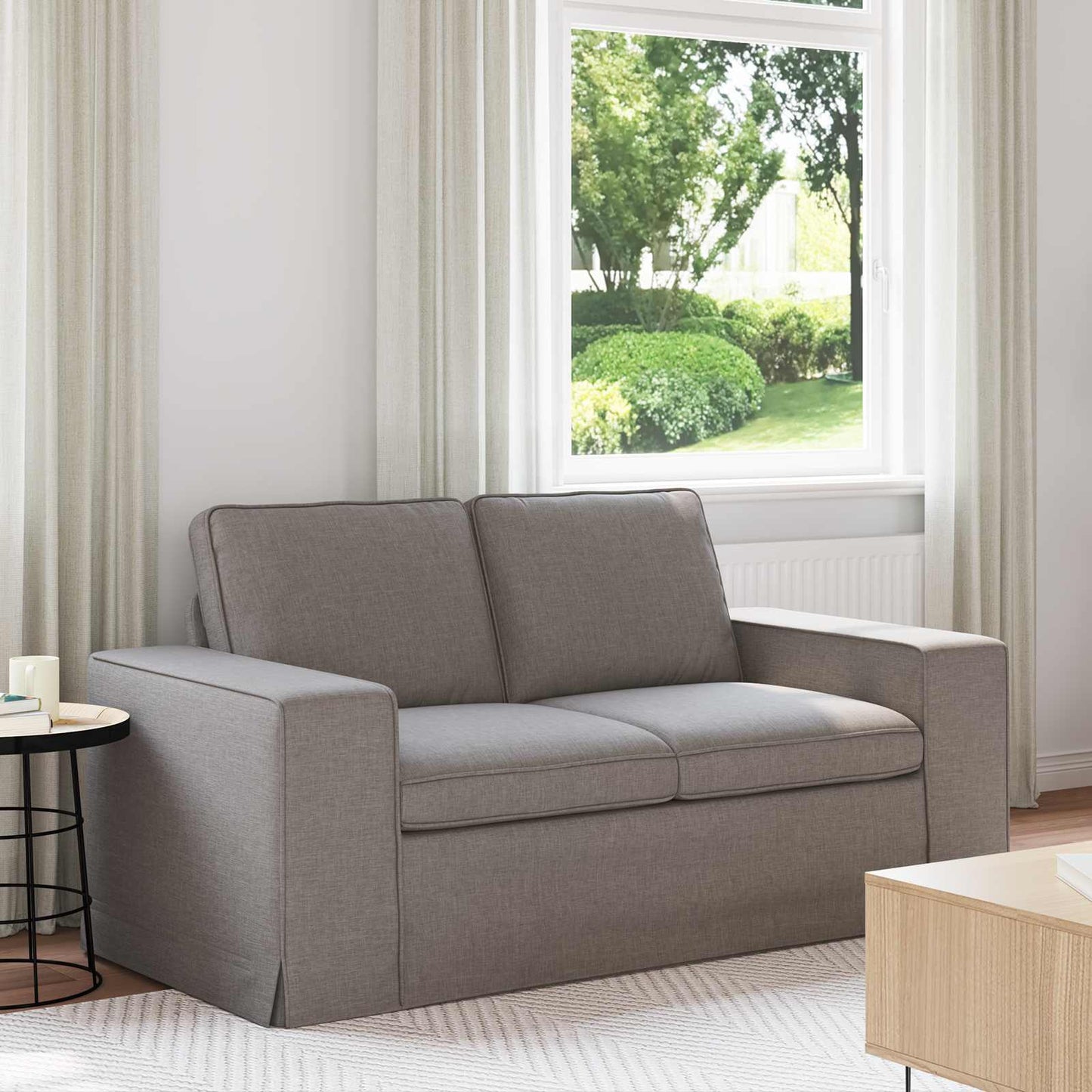 Bank Taupe 162 x 80 x 82 cm Stof is nu te koop bij PeponiXL, paradijselijk wonen!