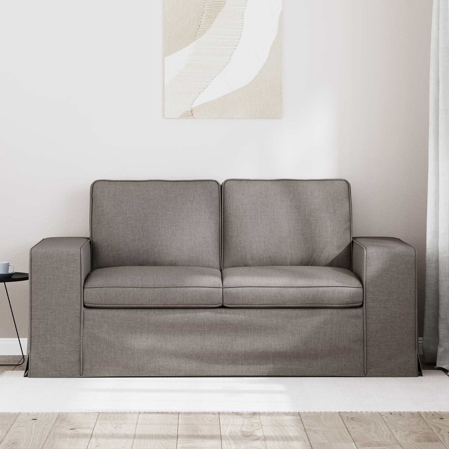 Bank Taupe 162 x 80 x 82 cm Stof is nu te koop bij PeponiXL, paradijselijk wonen!