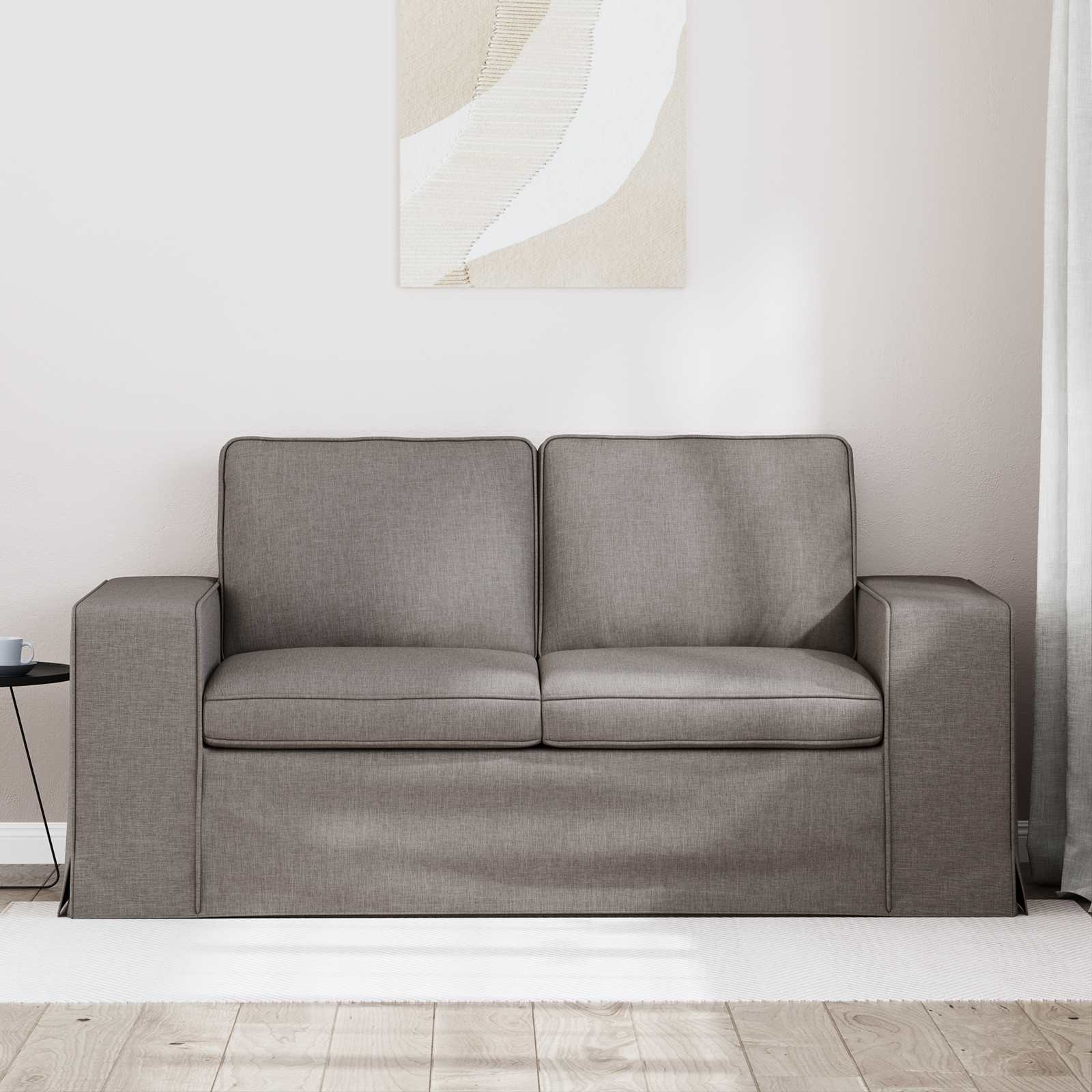 Bank Taupe 162 x 80 x 82 cm Stof is nu te koop bij PeponiXL, paradijselijk wonen!
