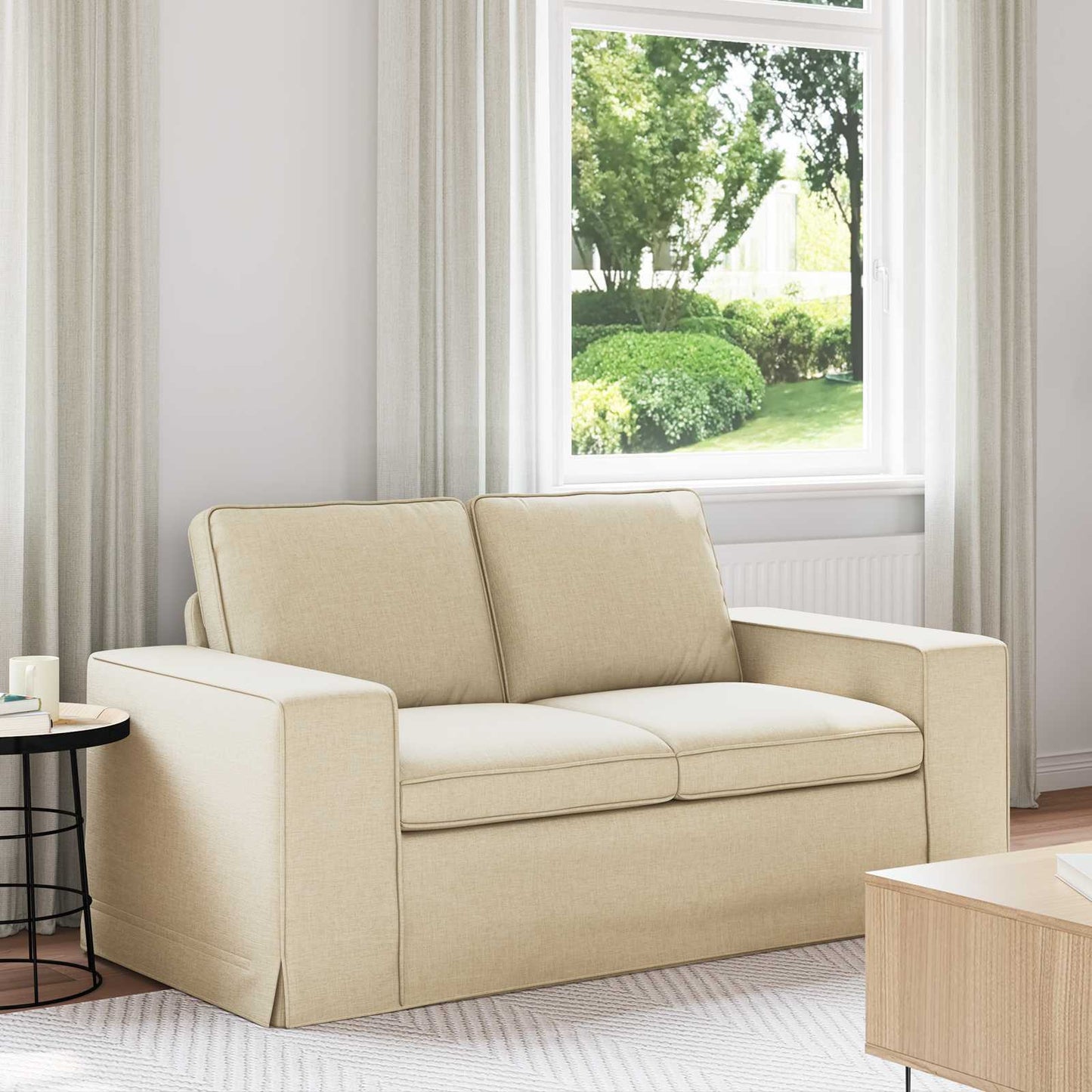 Bank Crème 162 x 80 x 82 cm Stof is nu te koop bij PeponiXL, paradijselijk wonen!