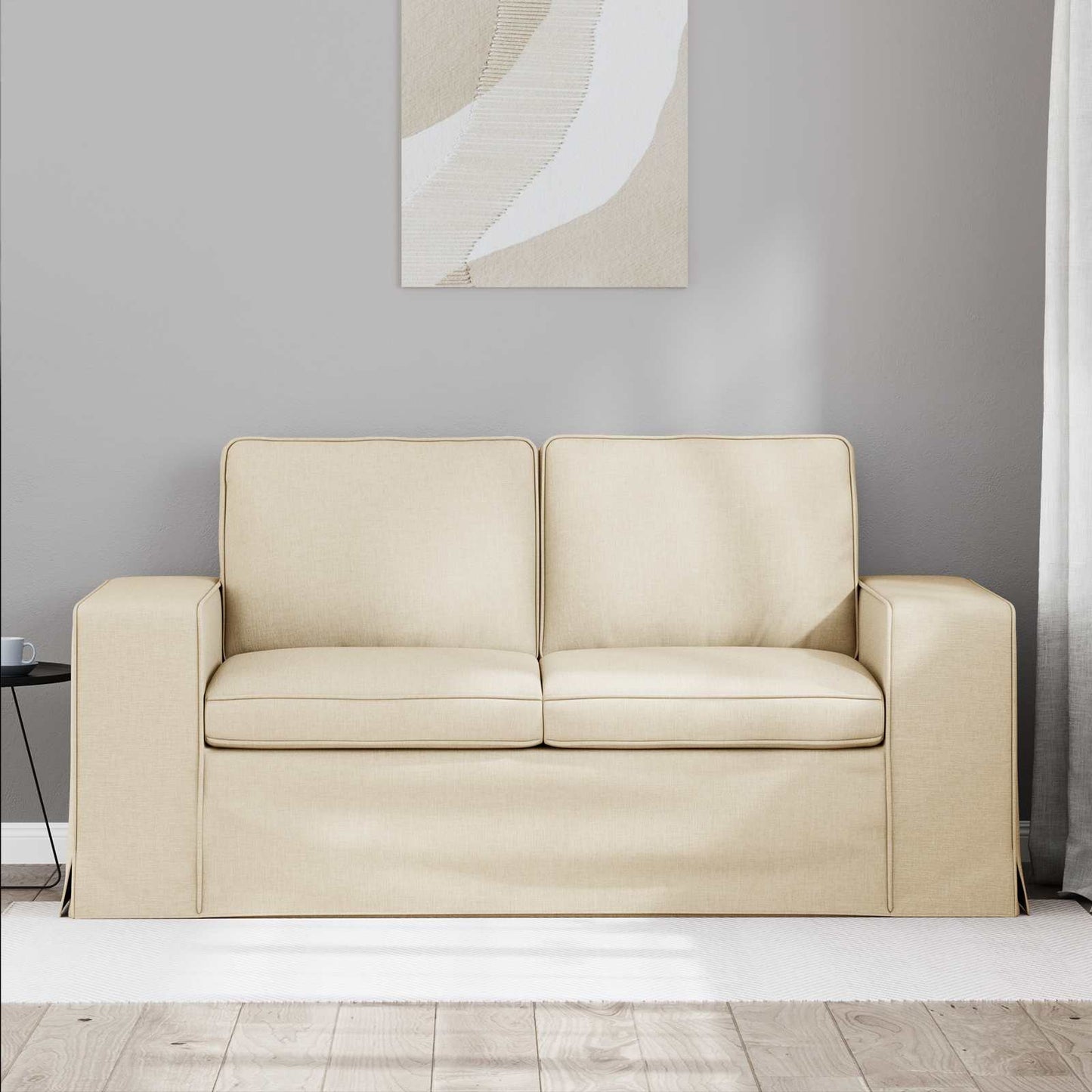 Bank Crème 162 x 80 x 82 cm Stof is nu te koop bij PeponiXL, paradijselijk wonen!