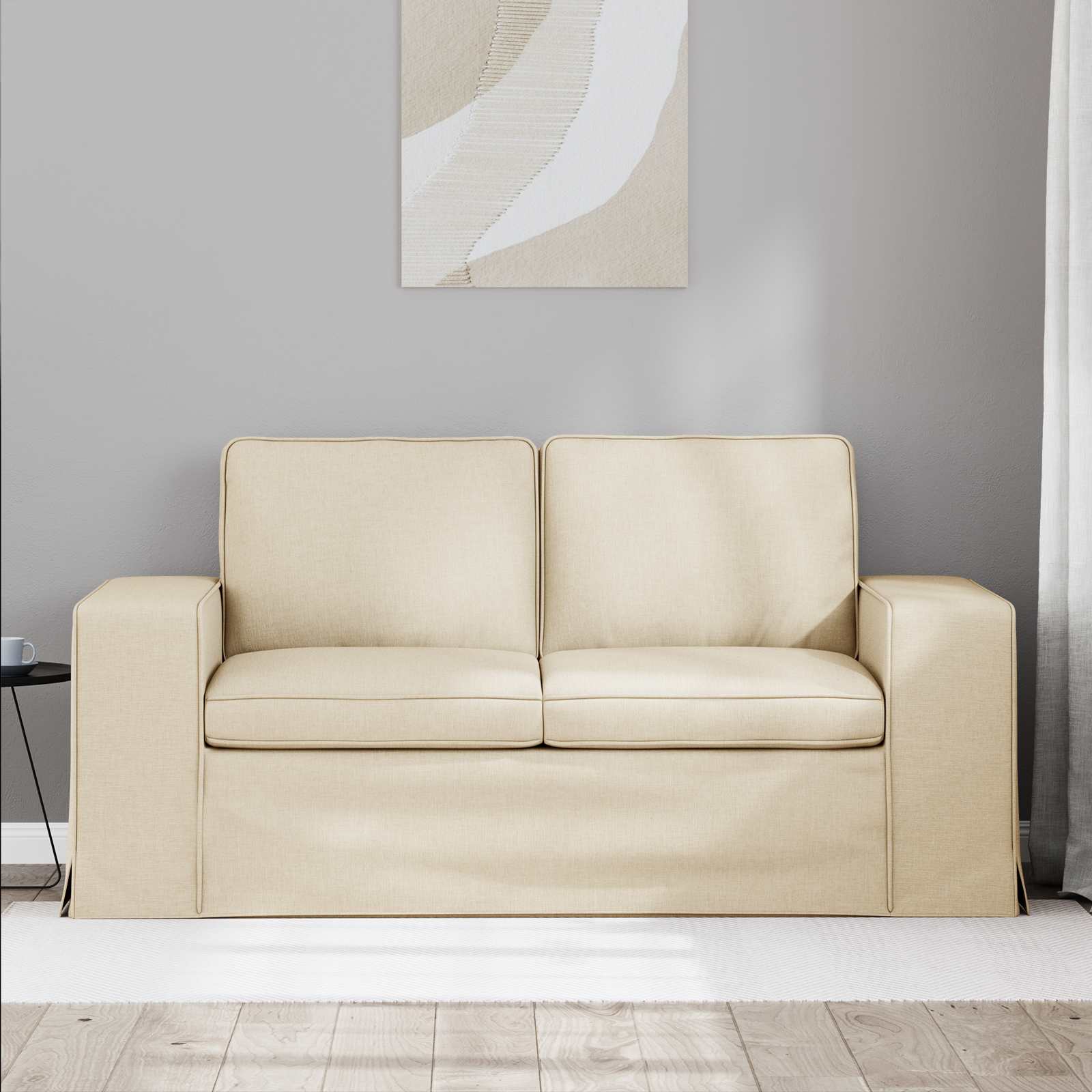Bank Crème 162 x 80 x 82 cm Stof is nu te koop bij PeponiXL, paradijselijk wonen!