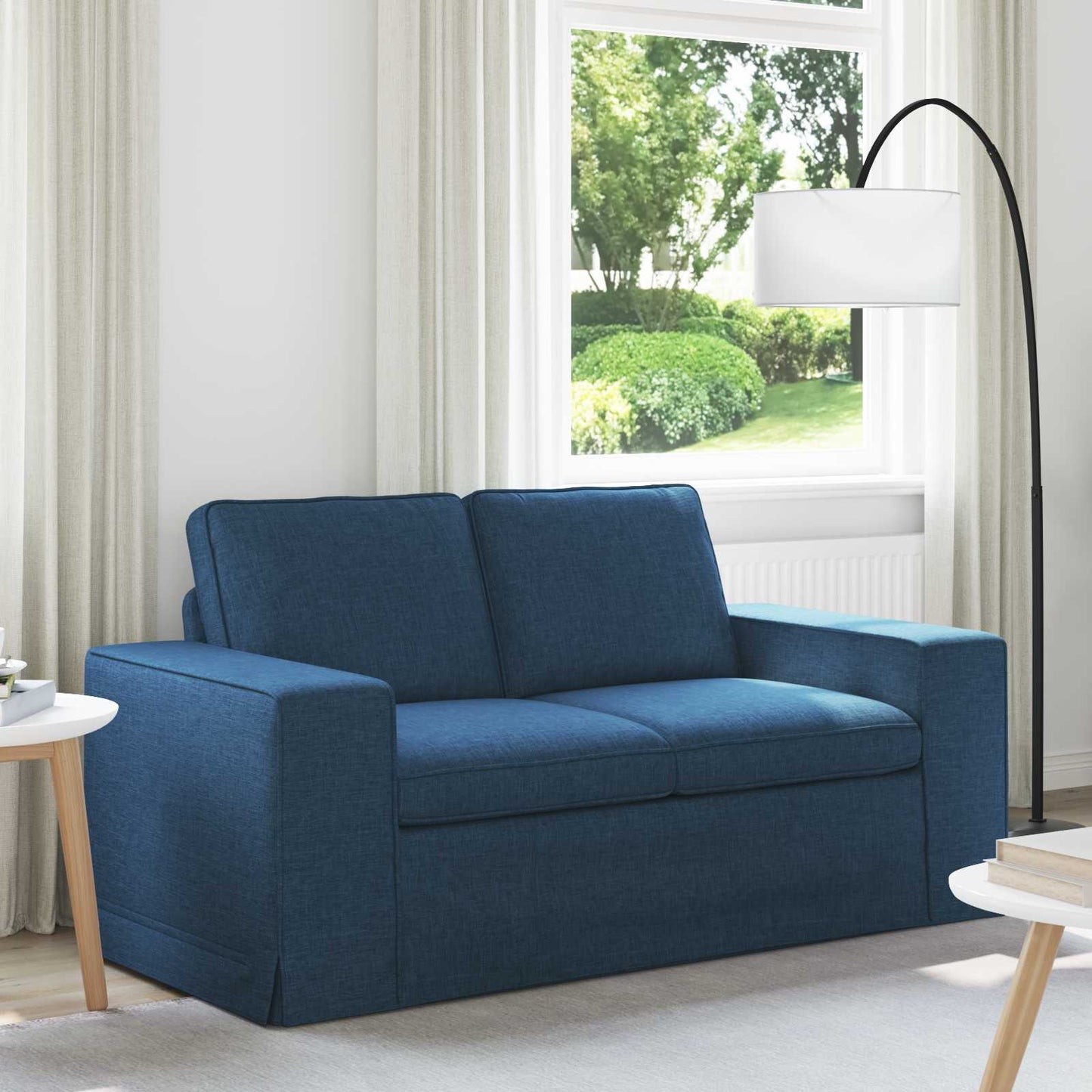 Bank Blauw 162 x 80 x 82 cm Stof is nu te koop bij PeponiXL, paradijselijk wonen!