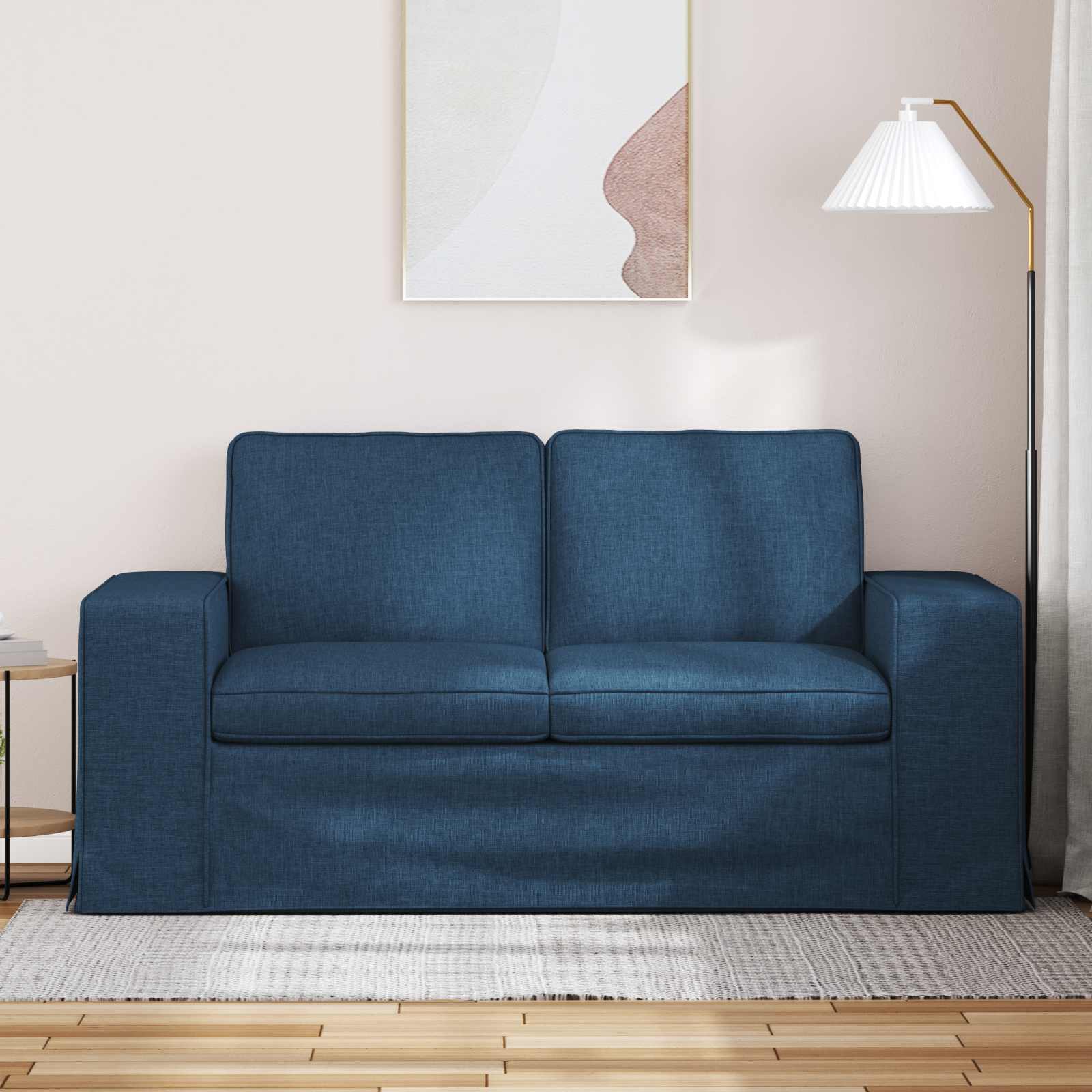 Bank Blauw 162 x 80 x 82 cm Stof is nu te koop bij PeponiXL, paradijselijk wonen!