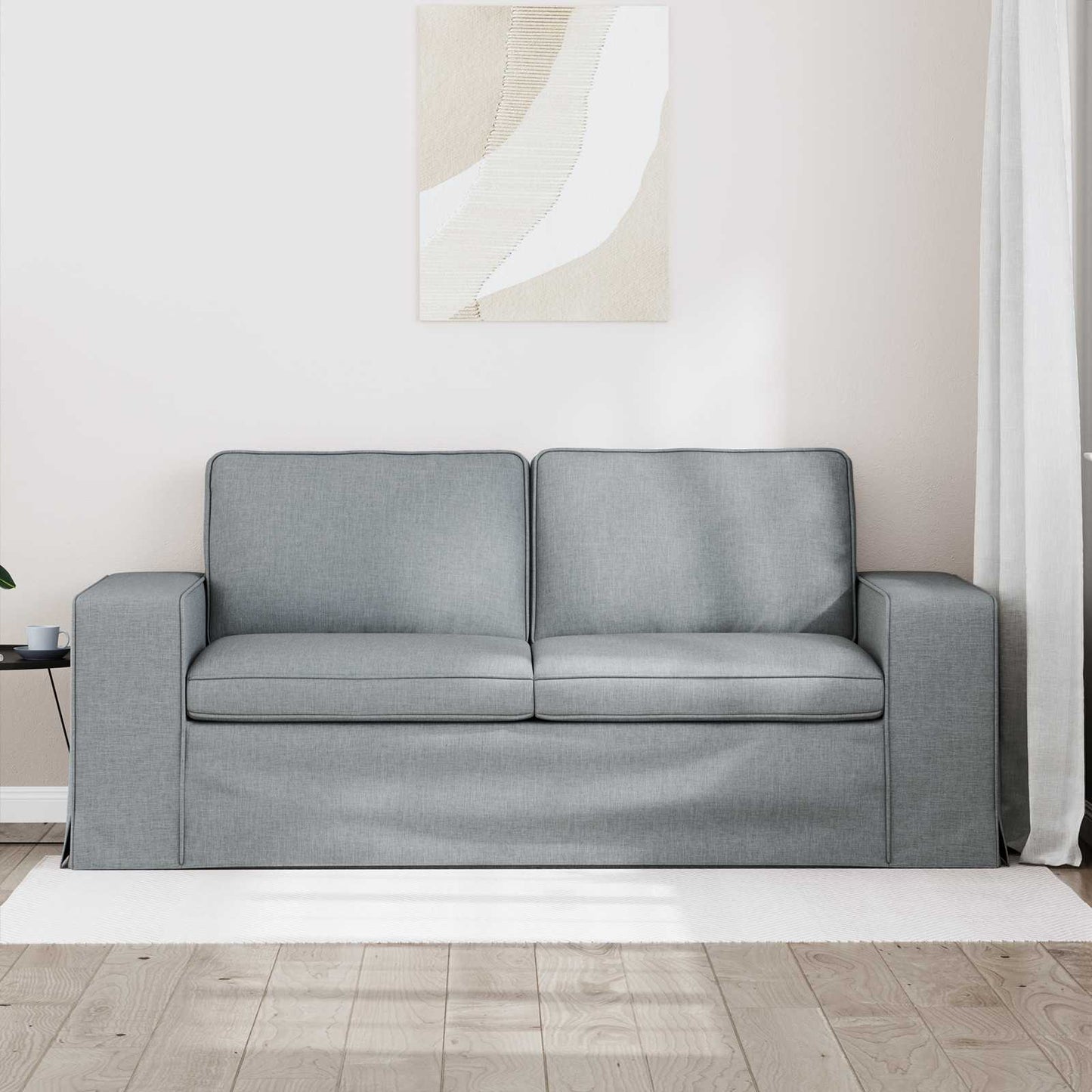 Bank Lichtgrijs 182 x 80 x 82 cm Stof is nu te koop bij PeponiXL, paradijselijk wonen!