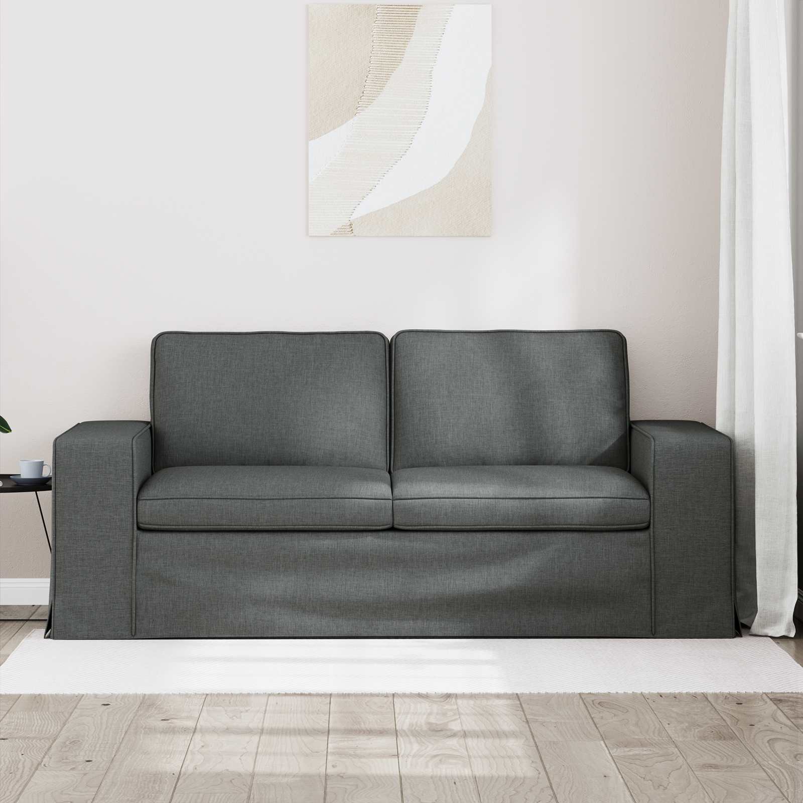 Bank Donkergrijs 182 x 80 x 82 cm Stof is nu te koop bij PeponiXL, paradijselijk wonen!
