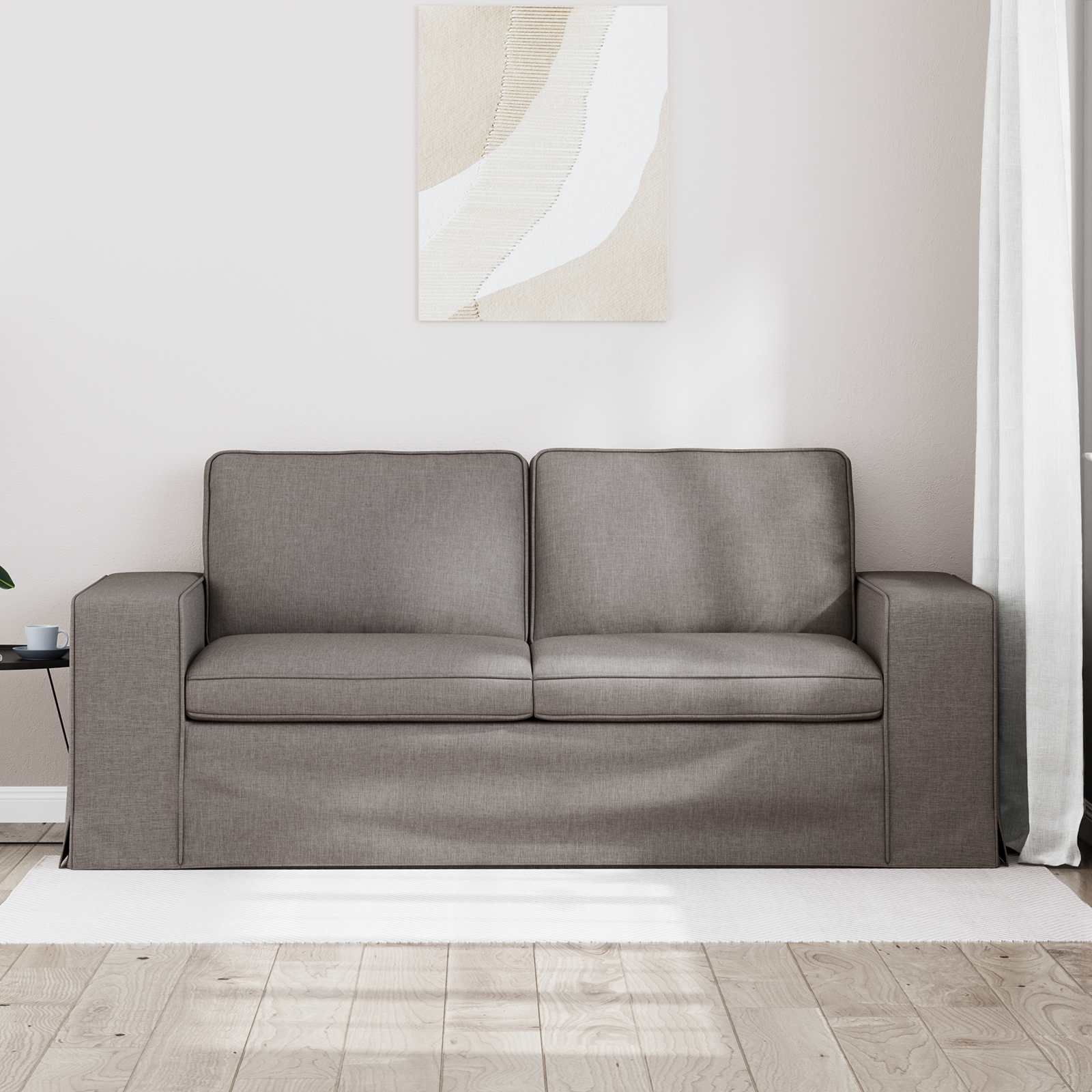 Bank Taupe 182 x 80 x 82 cm Stof is nu te koop bij PeponiXL, paradijselijk wonen!