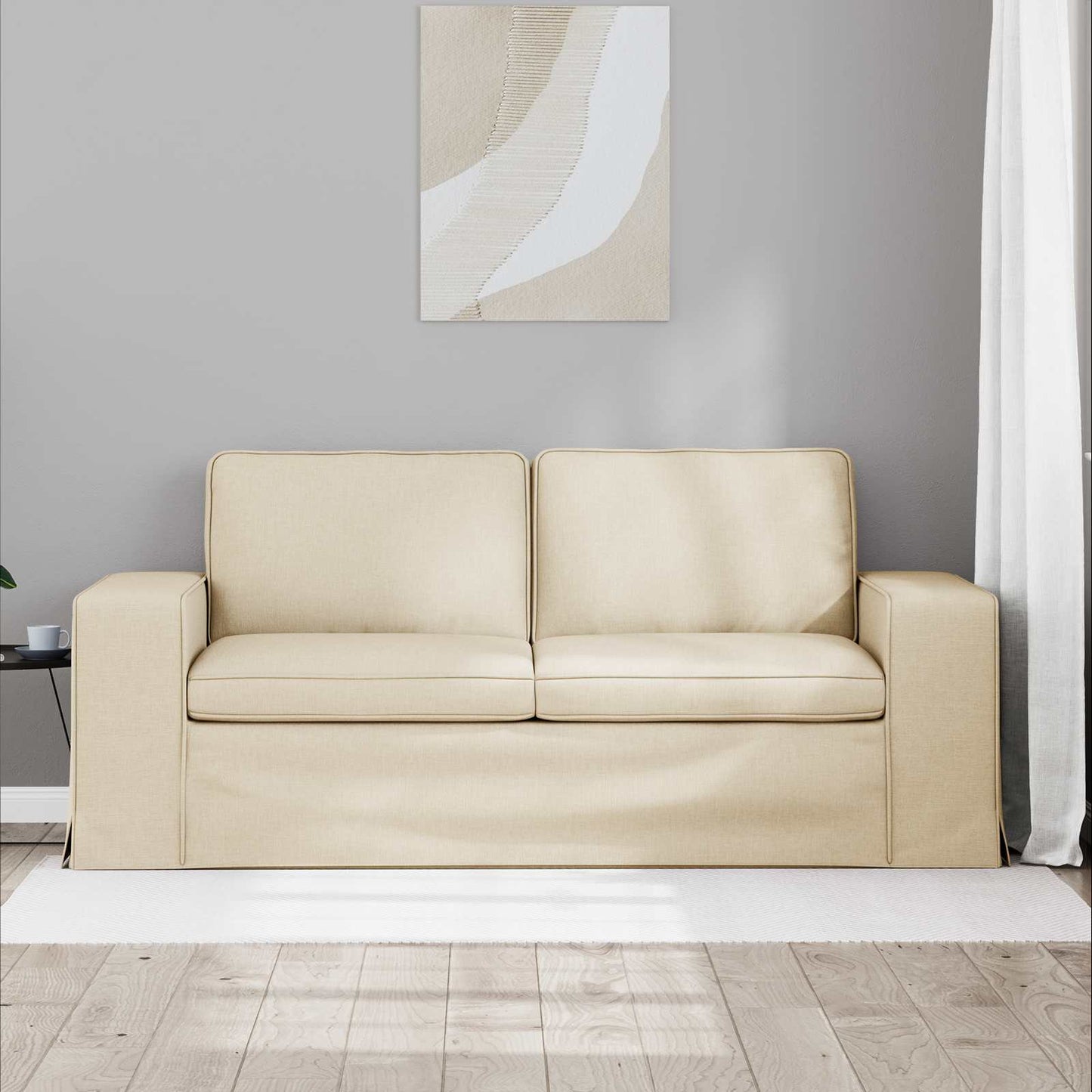 Bank Crème 182 x 80 x 82 cm Stof is nu te koop bij PeponiXL, paradijselijk wonen!