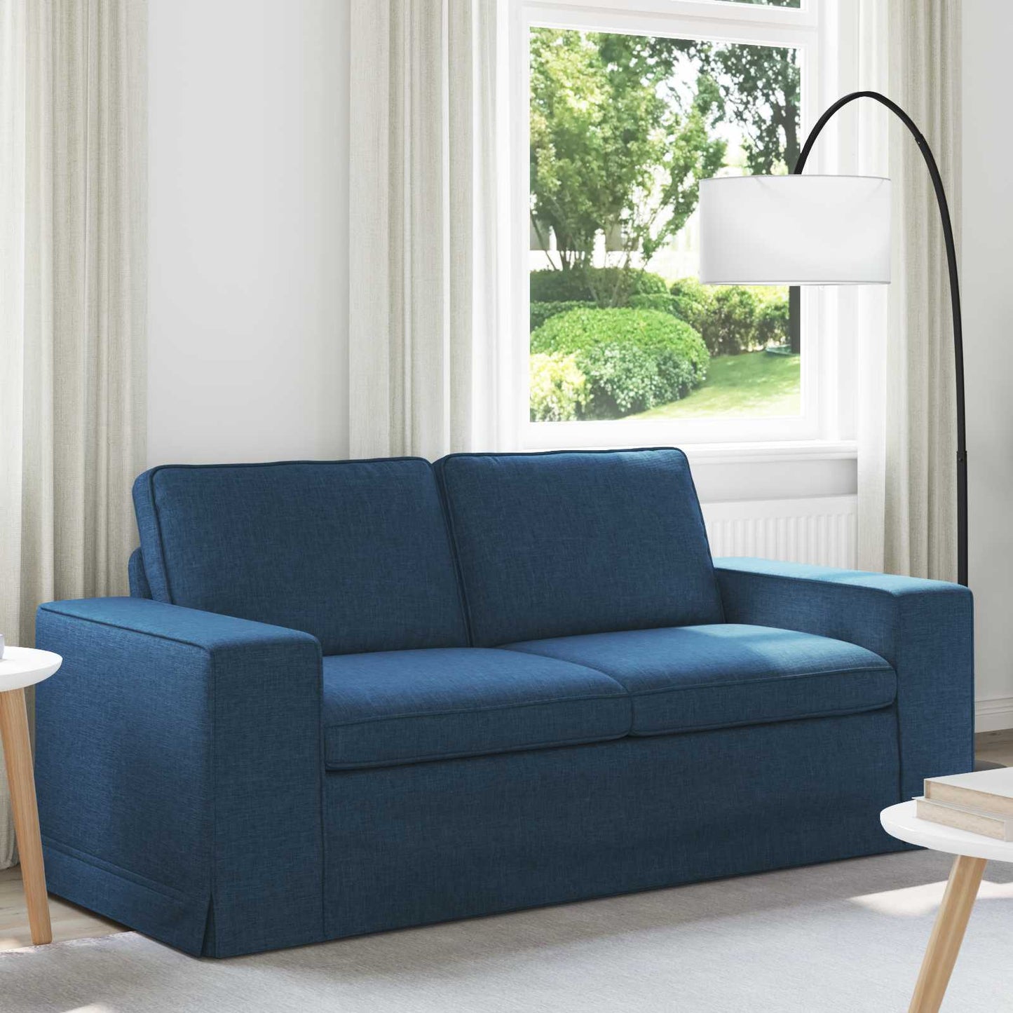 Bank Blauw 182 x 80 x 82 cm Stof is nu te koop bij PeponiXL, paradijselijk wonen!