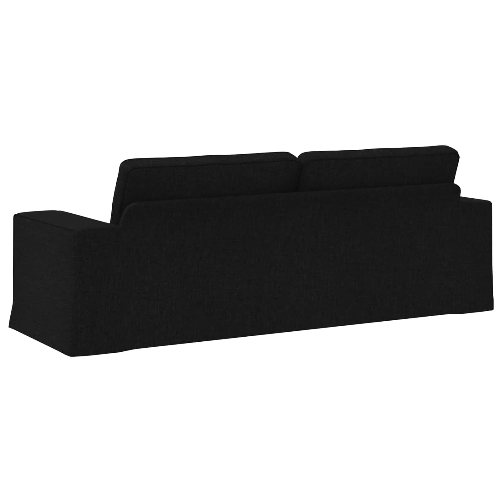 Bank Zwart 222 x 80 x 82 cm Stof is nu te koop bij PeponiXL, paradijselijk wonen!