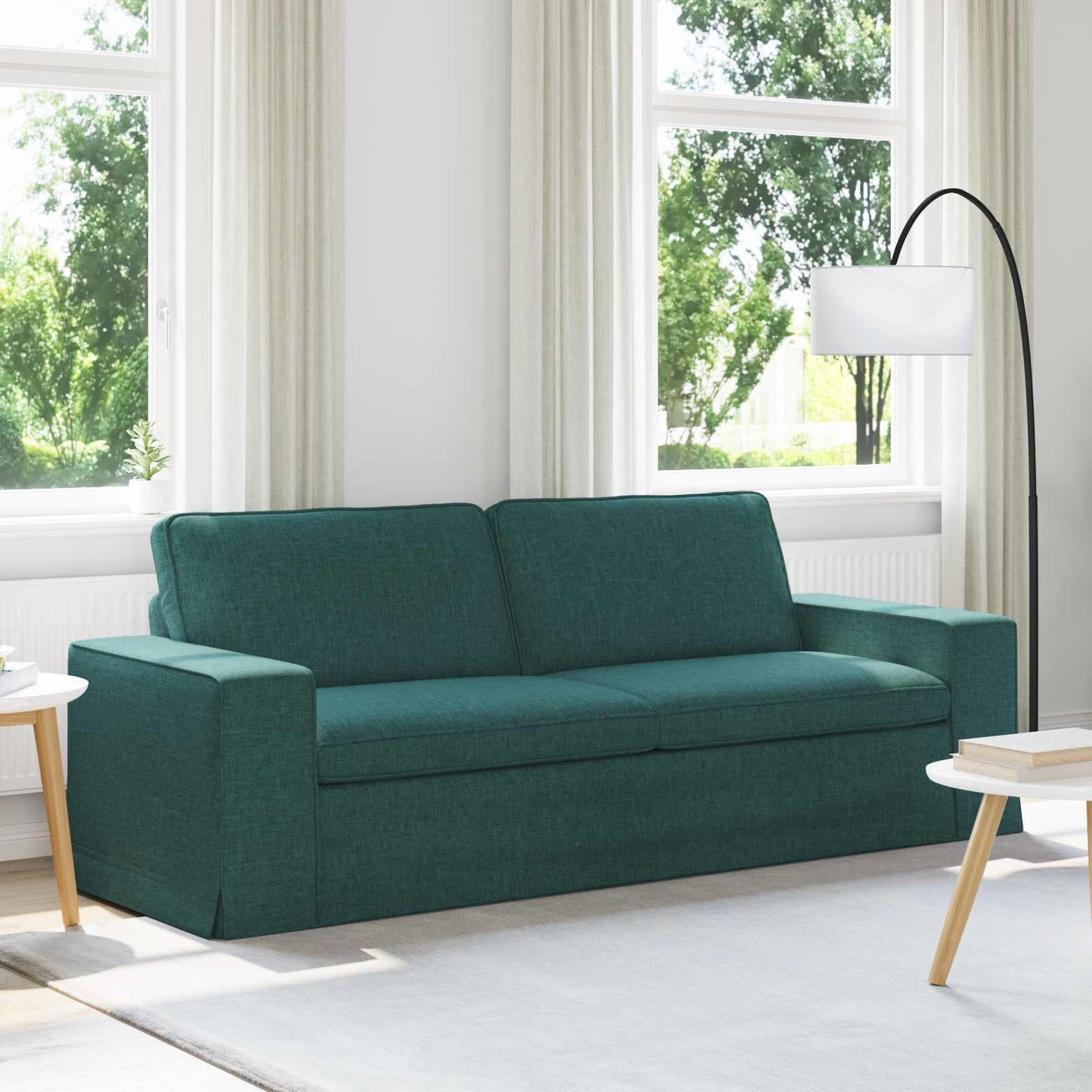 Bank Donkergroen 222 x 80 x 82 cm Stof is nu te koop bij PeponiXL, paradijselijk wonen!