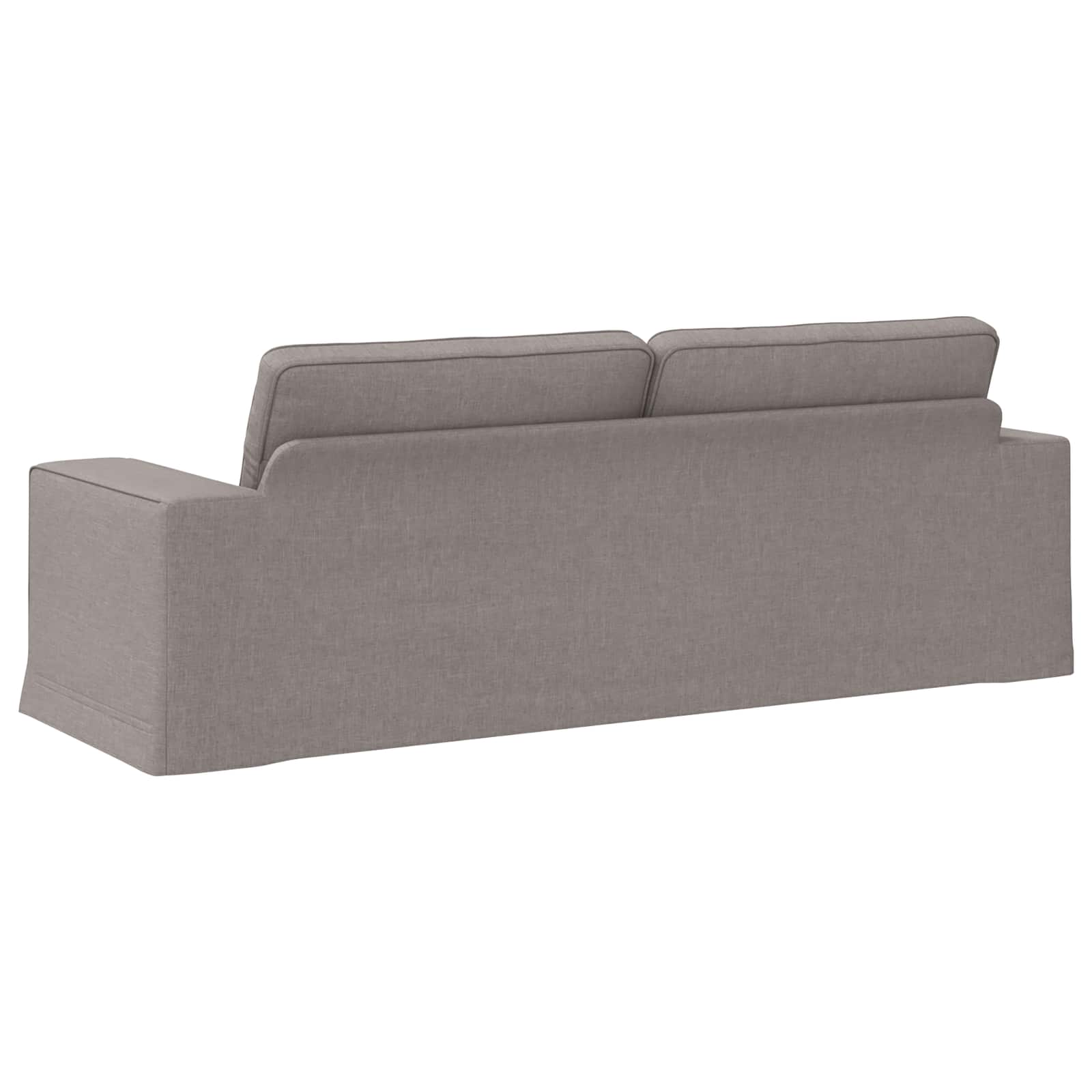 Bank Taupe 222 x 80 x 82 cm Stof is nu te koop bij PeponiXL, paradijselijk wonen!