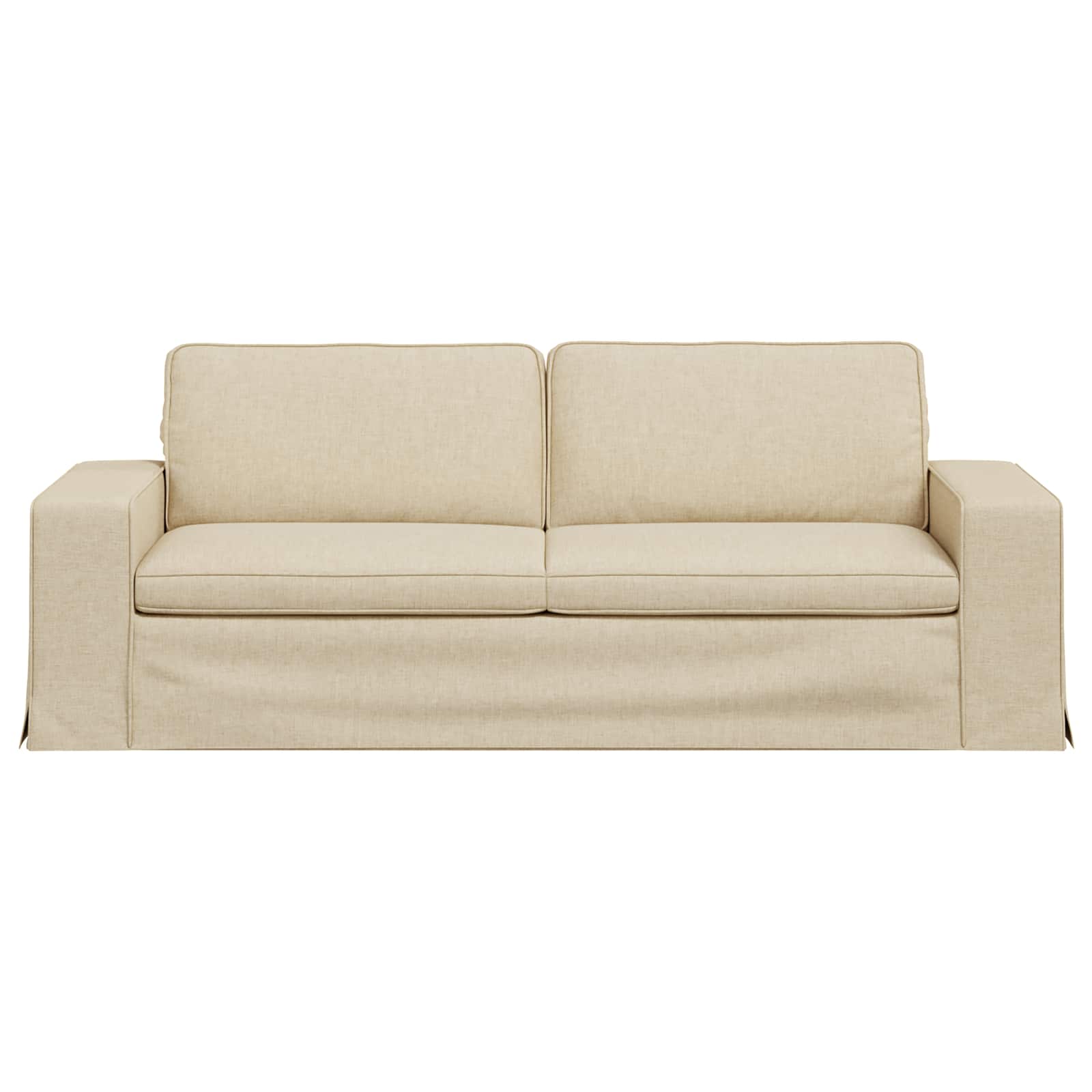 Bank Crème 222 x 80 x 82 cm Stof is nu te koop bij PeponiXL, paradijselijk wonen!