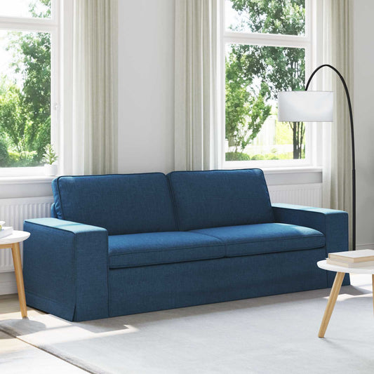 Bank Blauw 222 x 80 x 82 cm Stof is nu te koop bij PeponiXL, paradijselijk wonen!