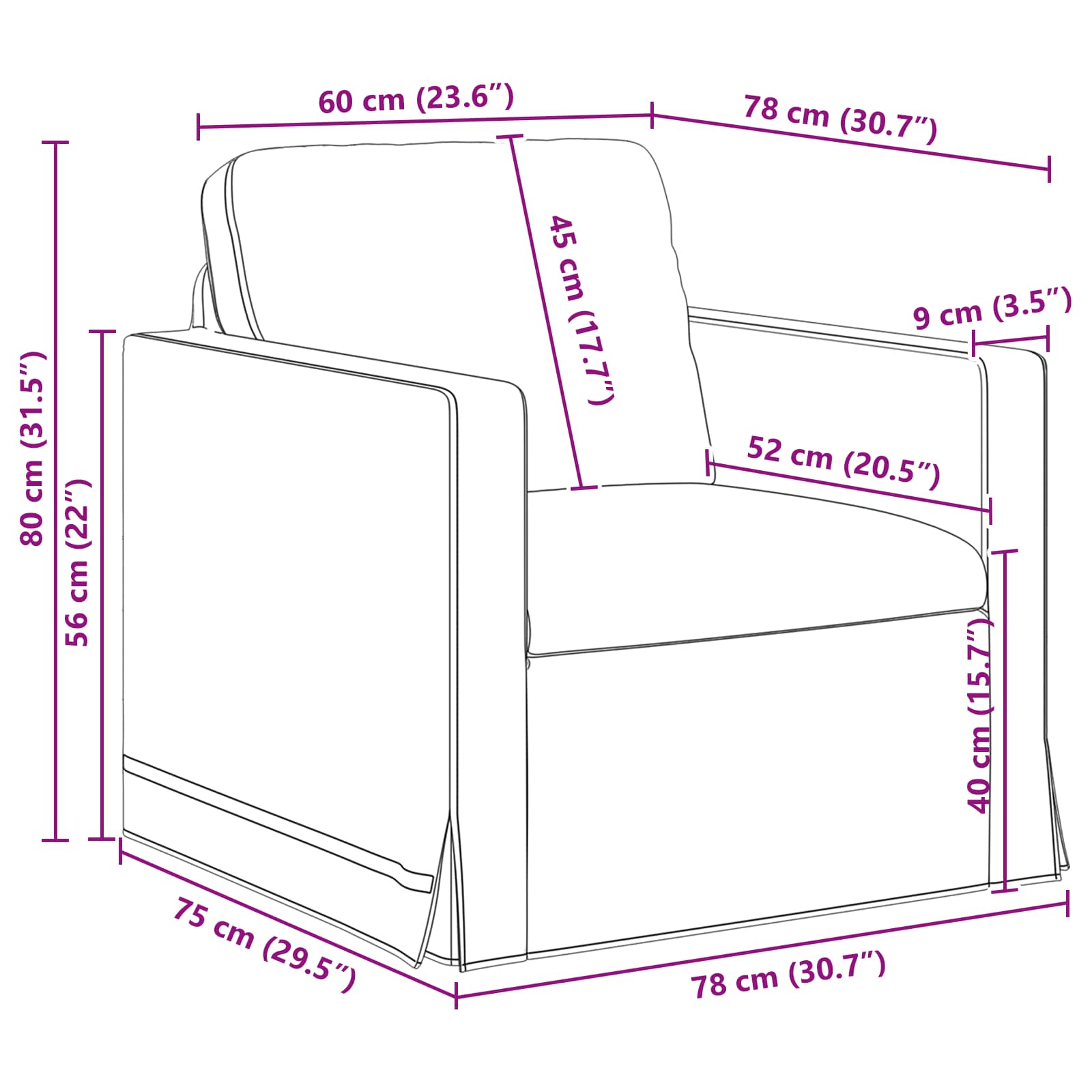 Bank Donkergroen 78 x 78 x 80 cm Fluweel is nu te koop bij PeponiXL, paradijselijk wonen!