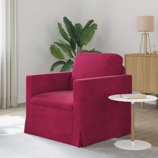 Bank Wijnrood 78 x 78 x 80 cm Fluweel is nu te koop bij PeponiXL, paradijselijk wonen!
