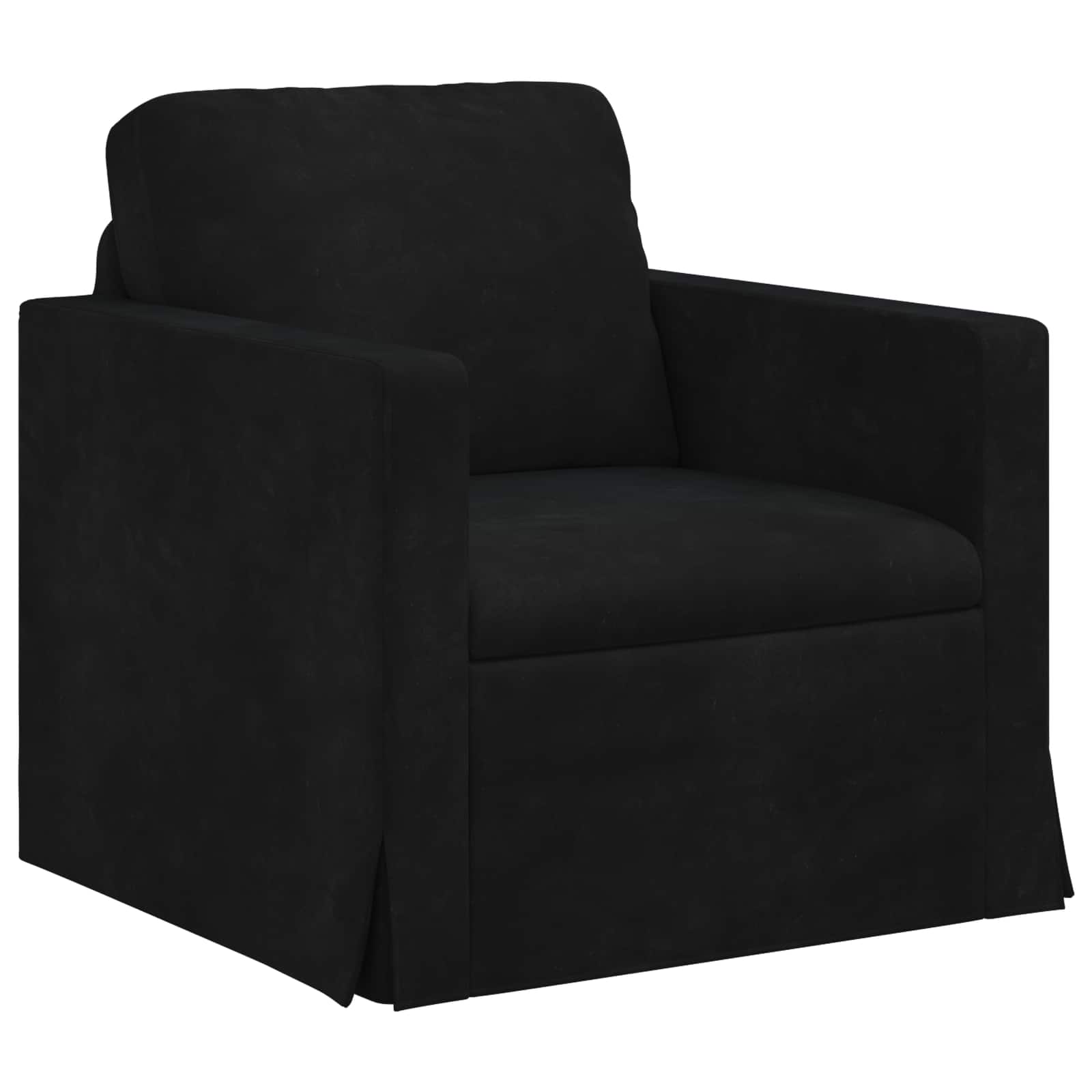 Bank Zwart 78 x 78 x 80 cm Fluweel is nu te koop bij PeponiXL, paradijselijk wonen!