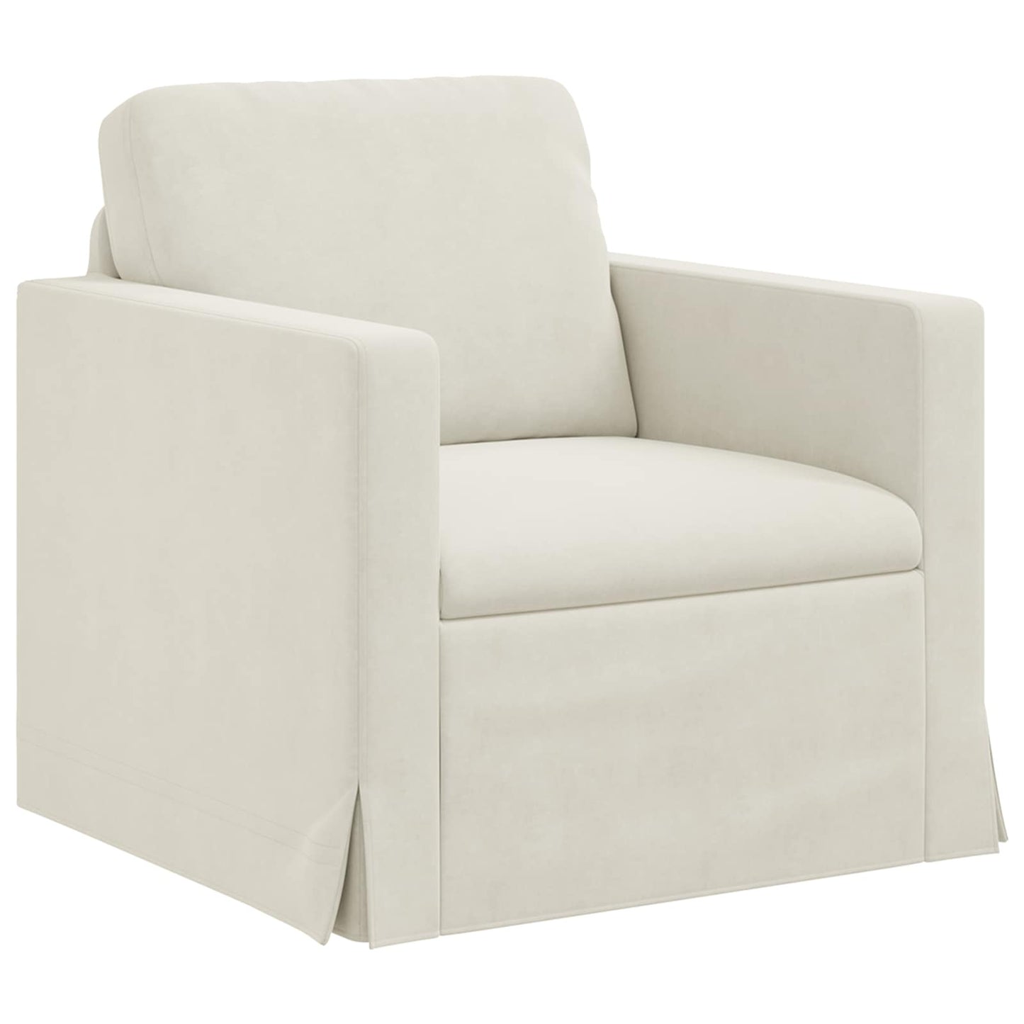 Bank Crème 78 x 78 x 80 cm Fluweel is nu te koop bij PeponiXL, paradijselijk wonen!