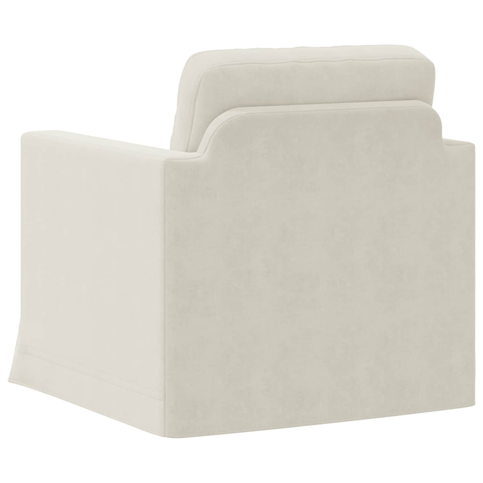Bank Crème 78 x 78 x 80 cm Fluweel is nu te koop bij PeponiXL, paradijselijk wonen!