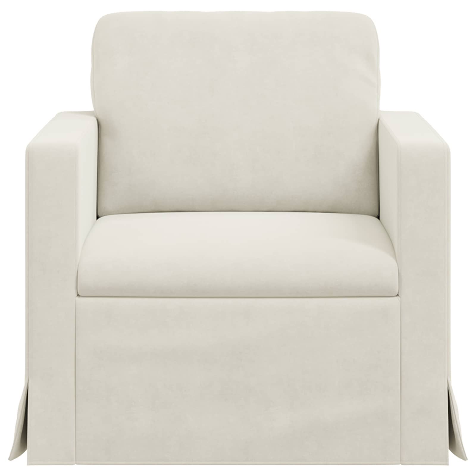Bank Crème 78 x 78 x 80 cm Fluweel is nu te koop bij PeponiXL, paradijselijk wonen!