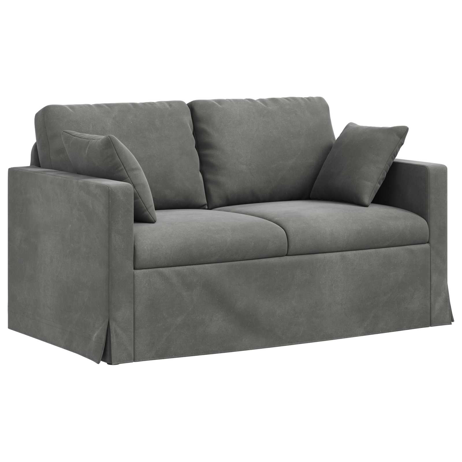 Bank Donkergrijs 138 x 78 x 80 cm Fluweel is nu te koop bij PeponiXL, paradijselijk wonen!