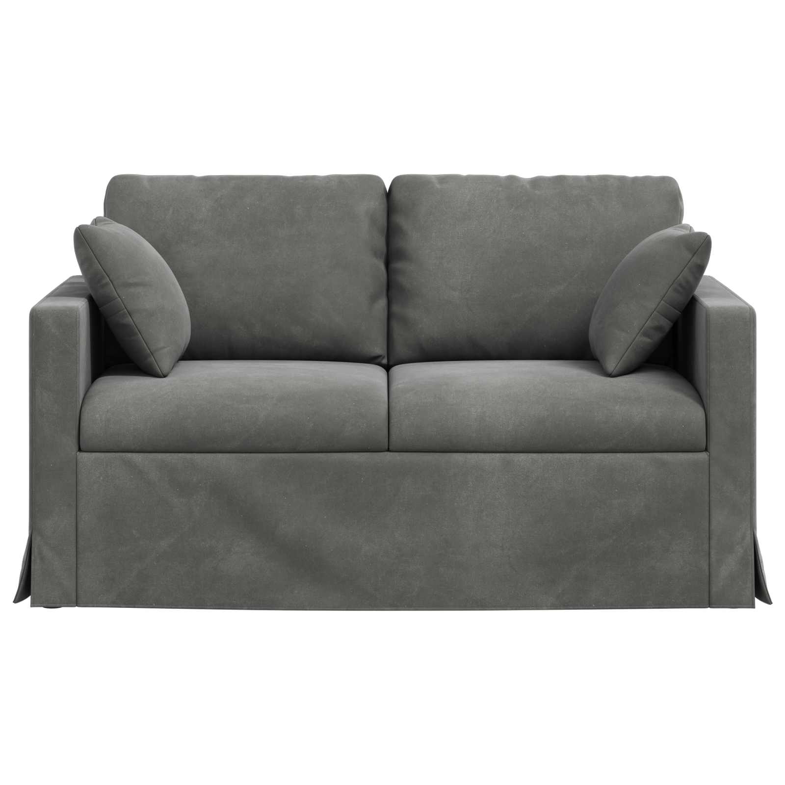 Bank Donkergrijs 138 x 78 x 80 cm Fluweel is nu te koop bij PeponiXL, paradijselijk wonen!