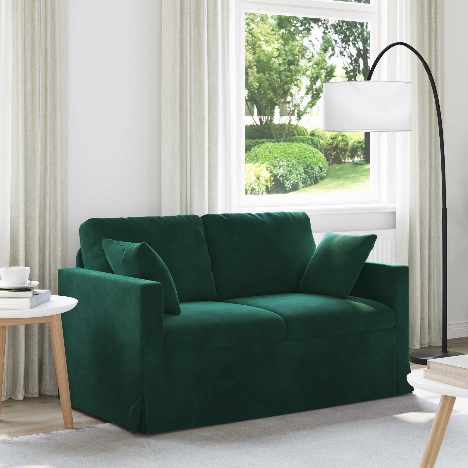 Bank Donkergroen 138 x 78 x 80 cm Fluweel is nu te koop bij PeponiXL, paradijselijk wonen!