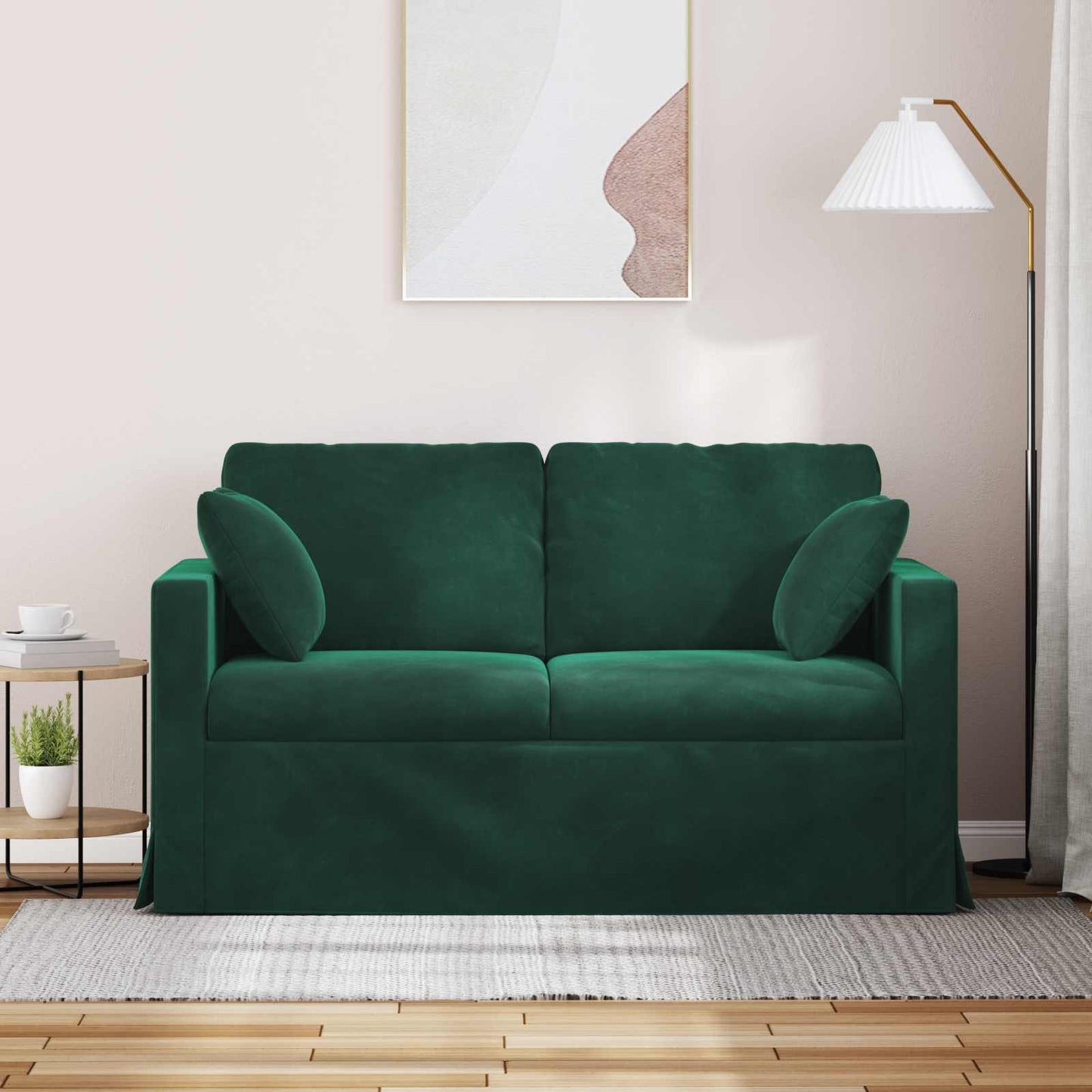 Bank Donkergroen 138 x 78 x 80 cm Fluweel is nu te koop bij PeponiXL, paradijselijk wonen!