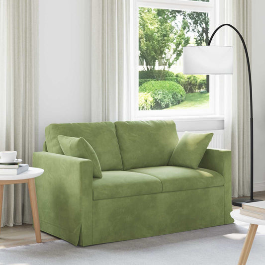Bank Lichtgroen 138 x 78 x 80 cm Fluweel is nu te koop bij PeponiXL, paradijselijk wonen!