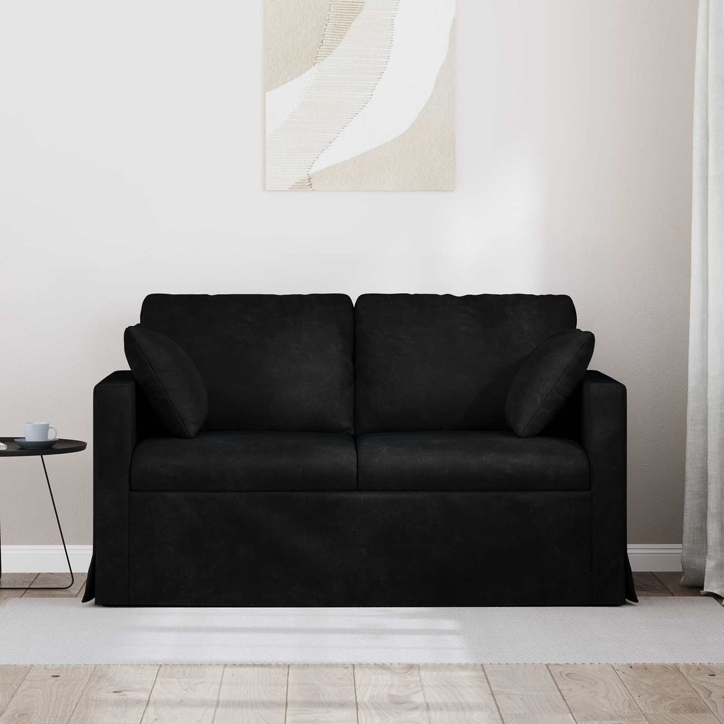 Bank Zwart 138 x 78 x 80 cm Fluweel is nu te koop bij PeponiXL, paradijselijk wonen!