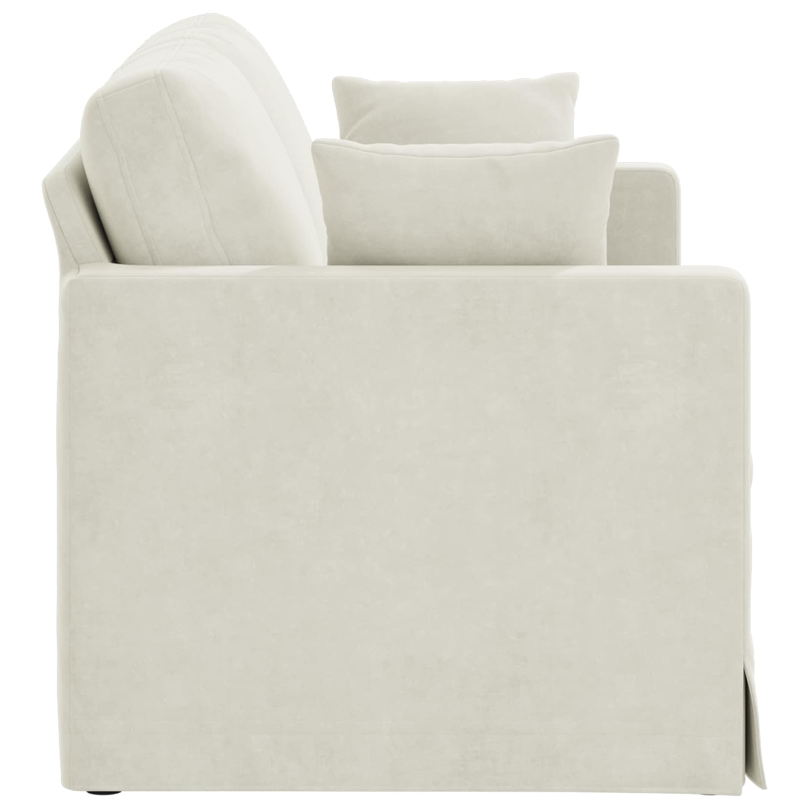 Bank Crème 138 x 78 x 80 cm Fluweel is nu te koop bij PeponiXL, paradijselijk wonen!