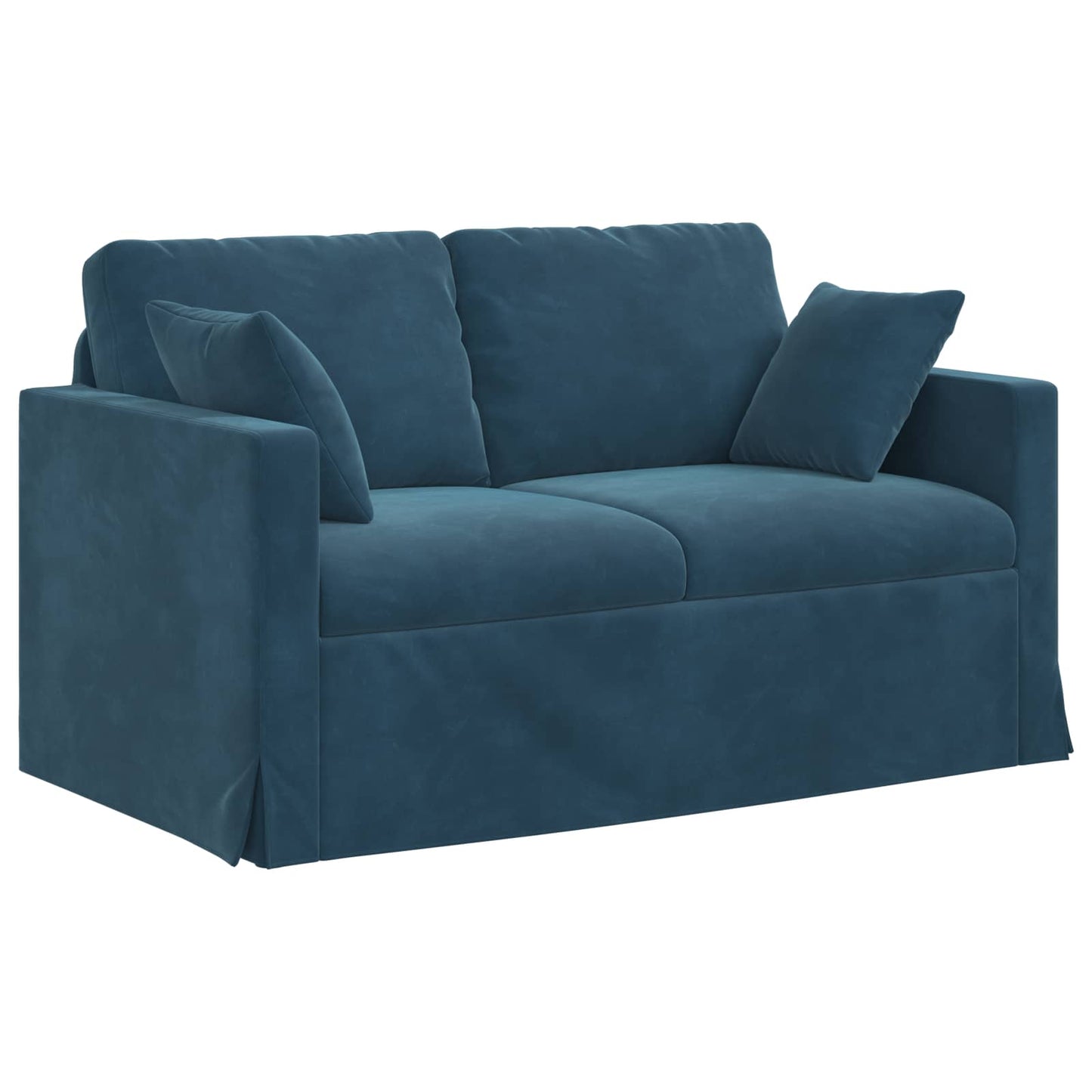 Bank Blauw 138 x 78 x 80 cm Fluweel is nu te koop bij PeponiXL, paradijselijk wonen!