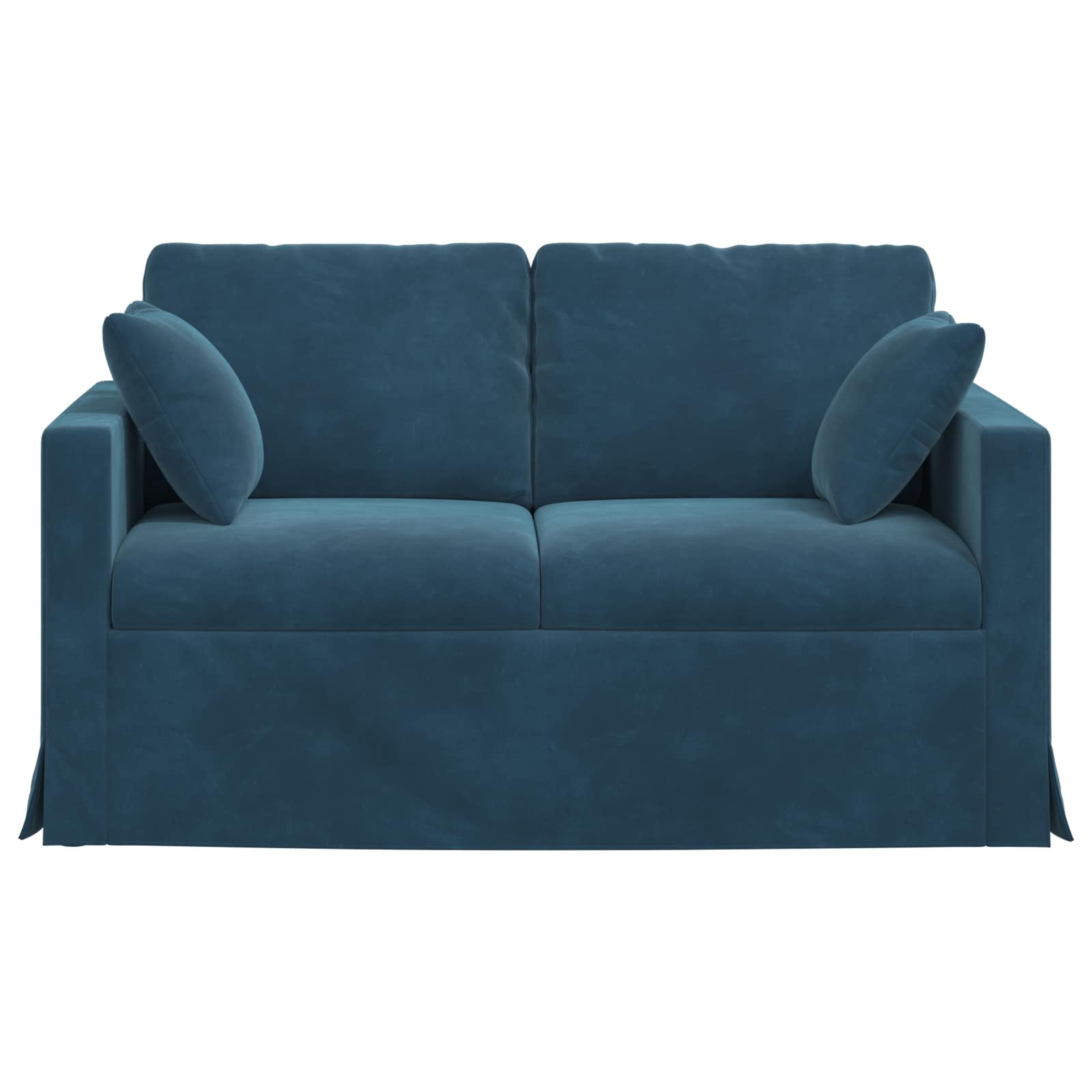 Bank Blauw 138 x 78 x 80 cm Fluweel is nu te koop bij PeponiXL, paradijselijk wonen!