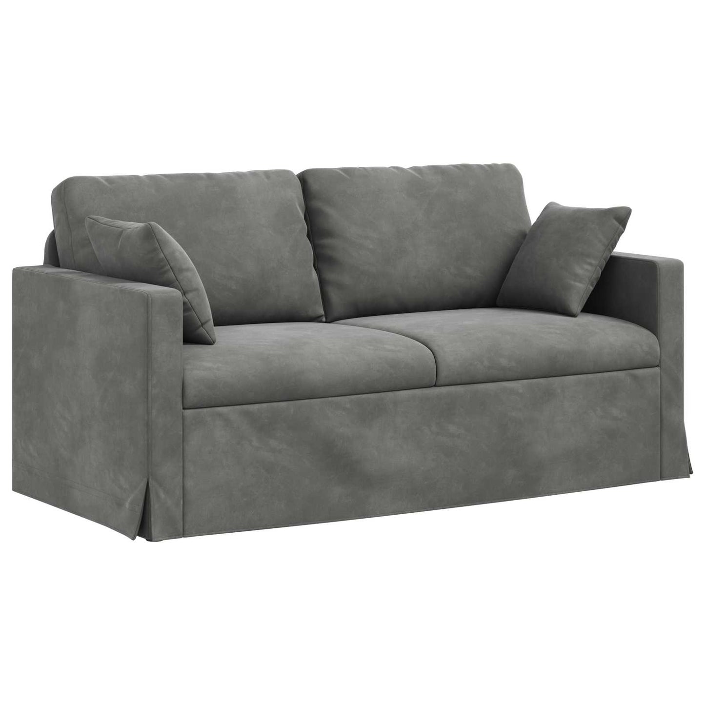 Bank Donkergrijs 158 x 78 x 80 cm Fluweel is nu te koop bij PeponiXL, paradijselijk wonen!