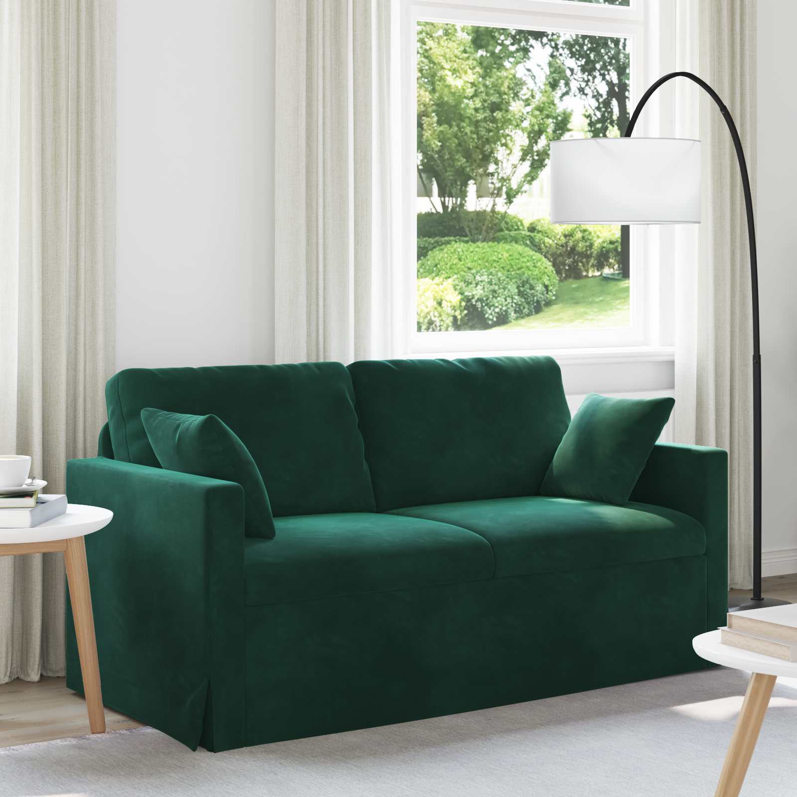 Bank Donkergroen 158 x 78 x 80 cm Fluweel is nu te koop bij PeponiXL, paradijselijk wonen!