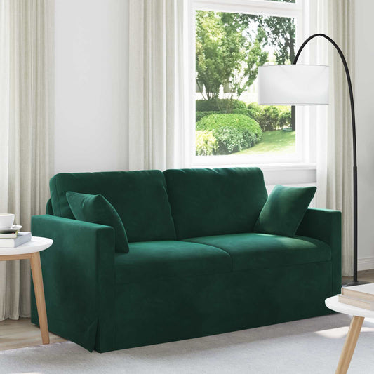 Bank Donkergroen 158 x 78 x 80 cm Fluweel is nu te koop bij PeponiXL, paradijselijk wonen!
